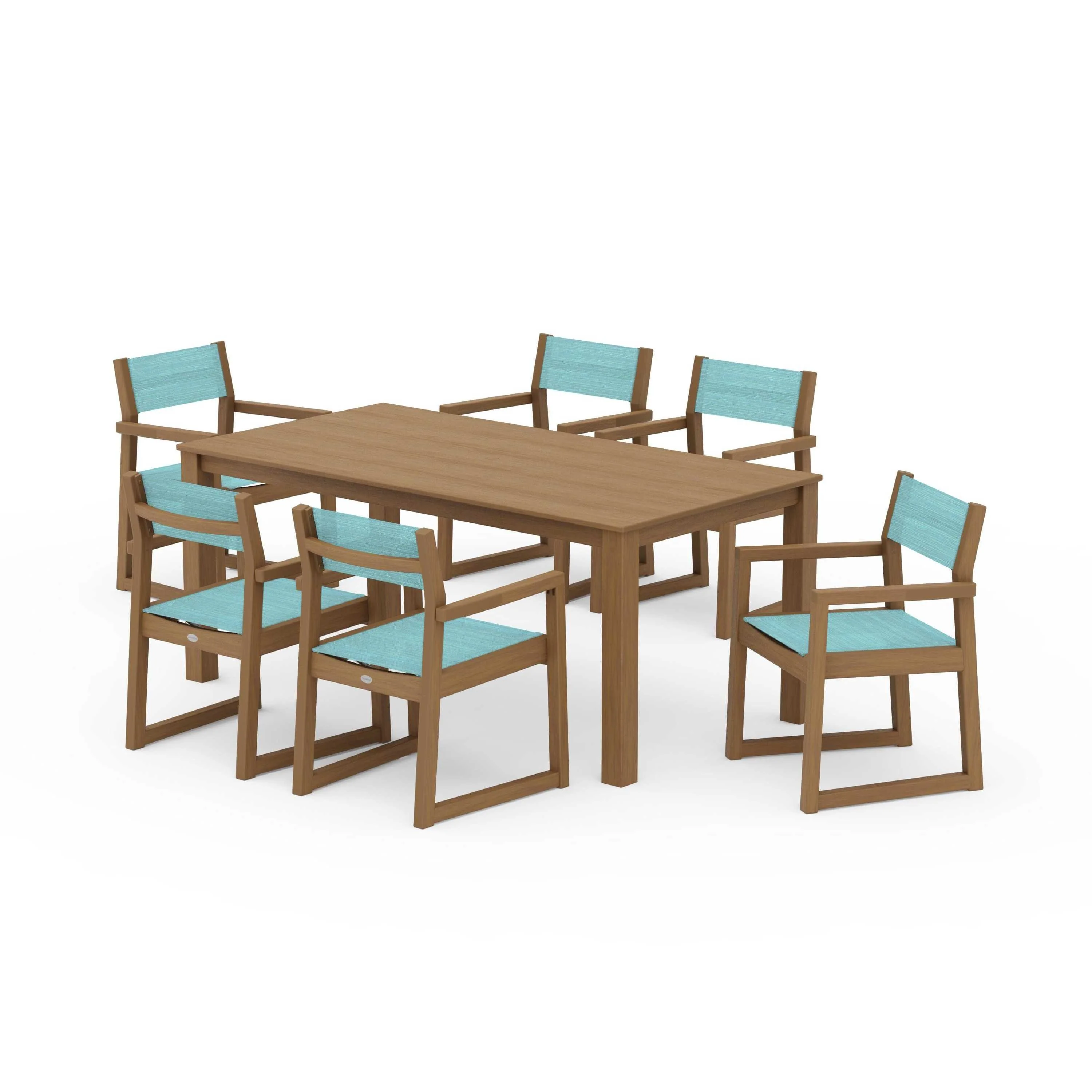 EDGE Sling Arm Chair 7-Piece Parsons Dining Set - Image 91