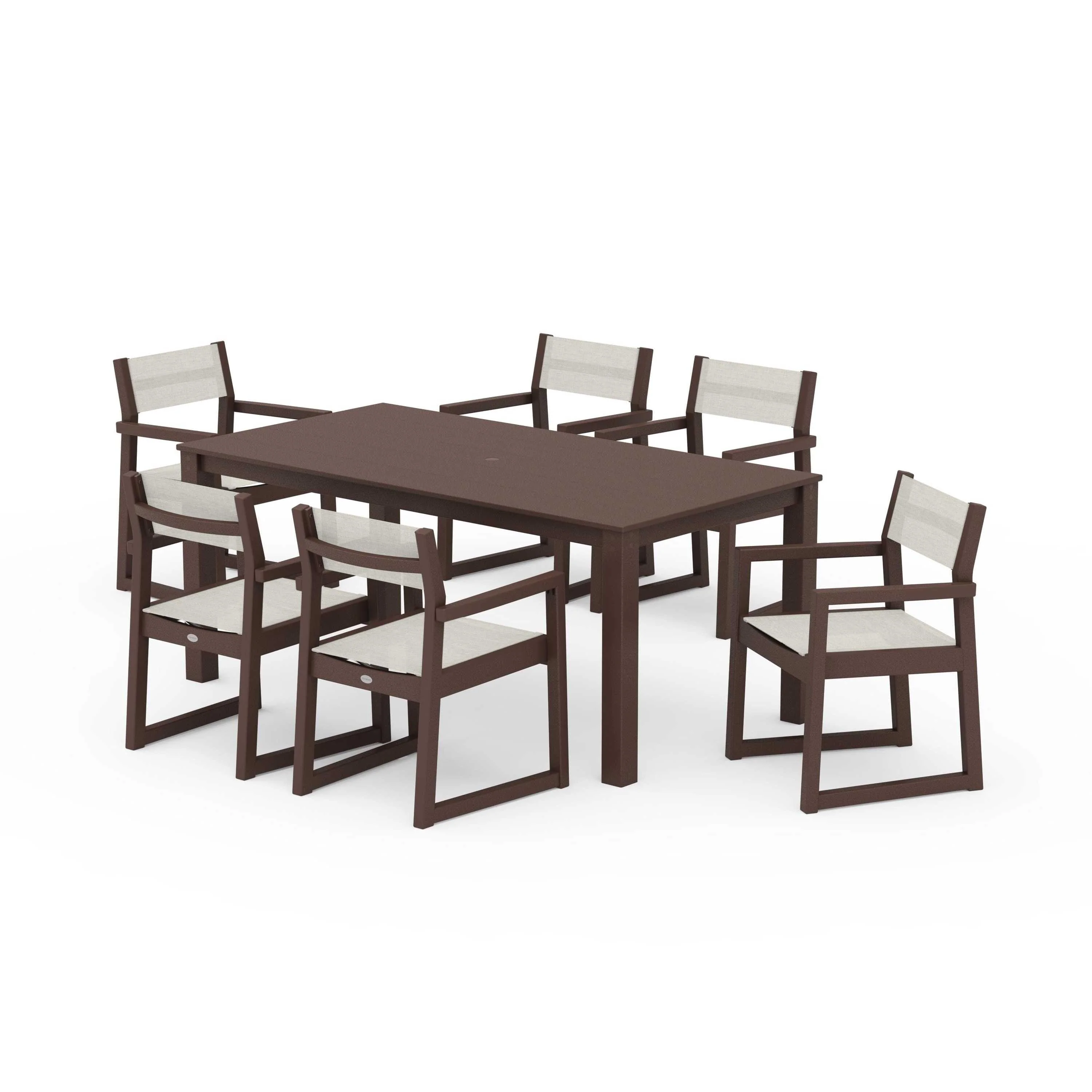 EDGE Sling Arm Chair 7-Piece Parsons Dining Set - Image 93