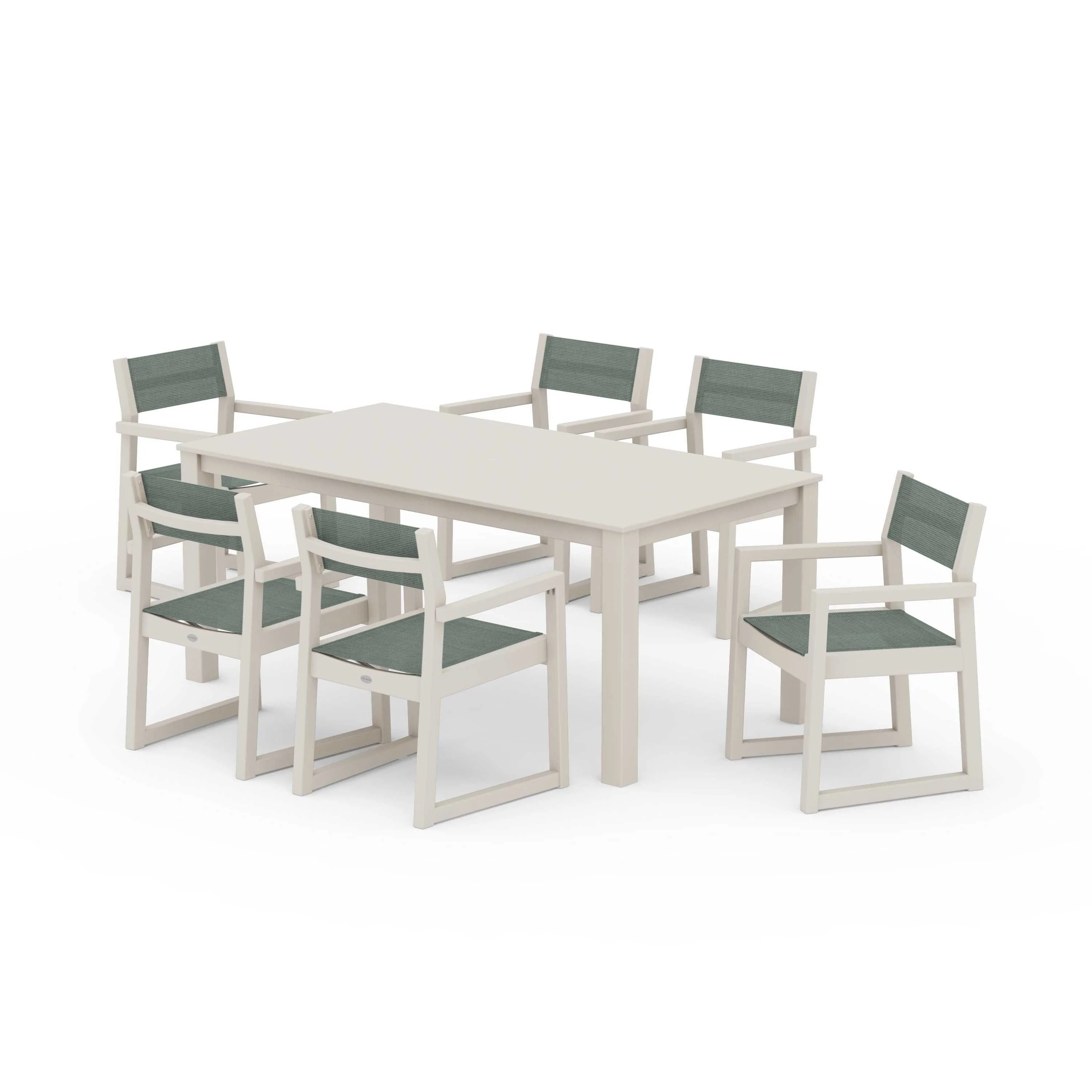 EDGE Sling Arm Chair 7-Piece Parsons Dining Set - Image 94