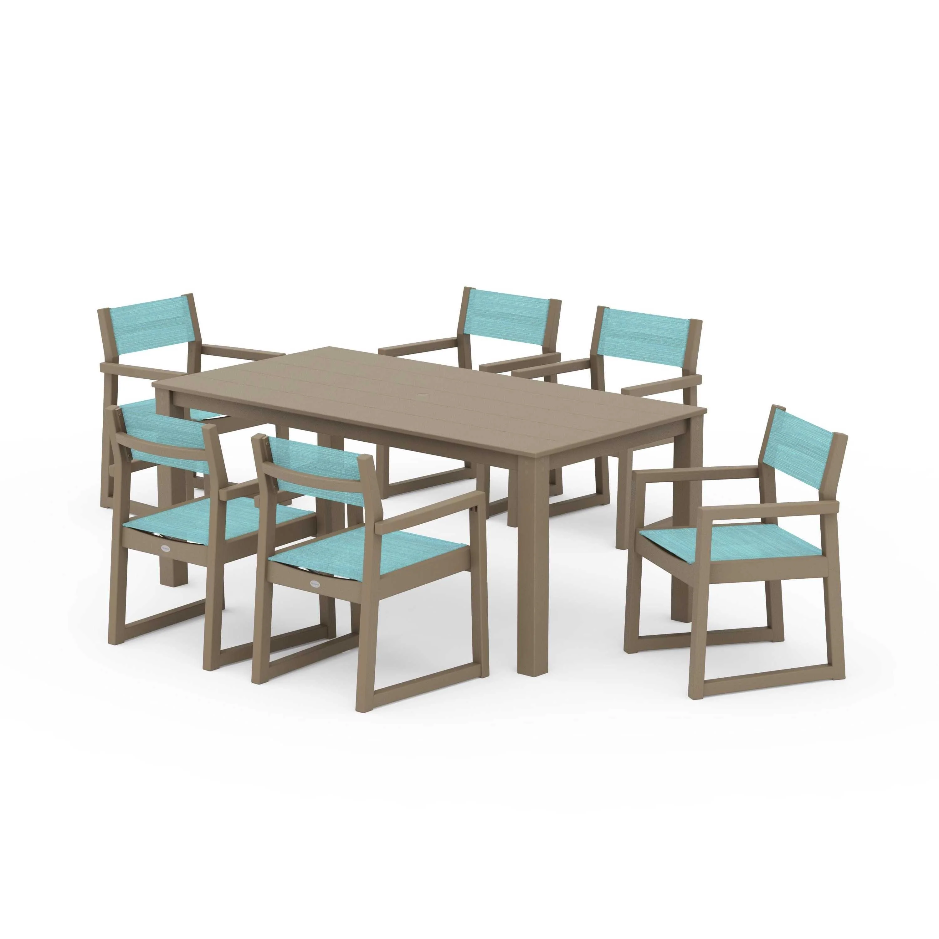 EDGE Sling Arm Chair 7-Piece Parsons Dining Set - Image 95