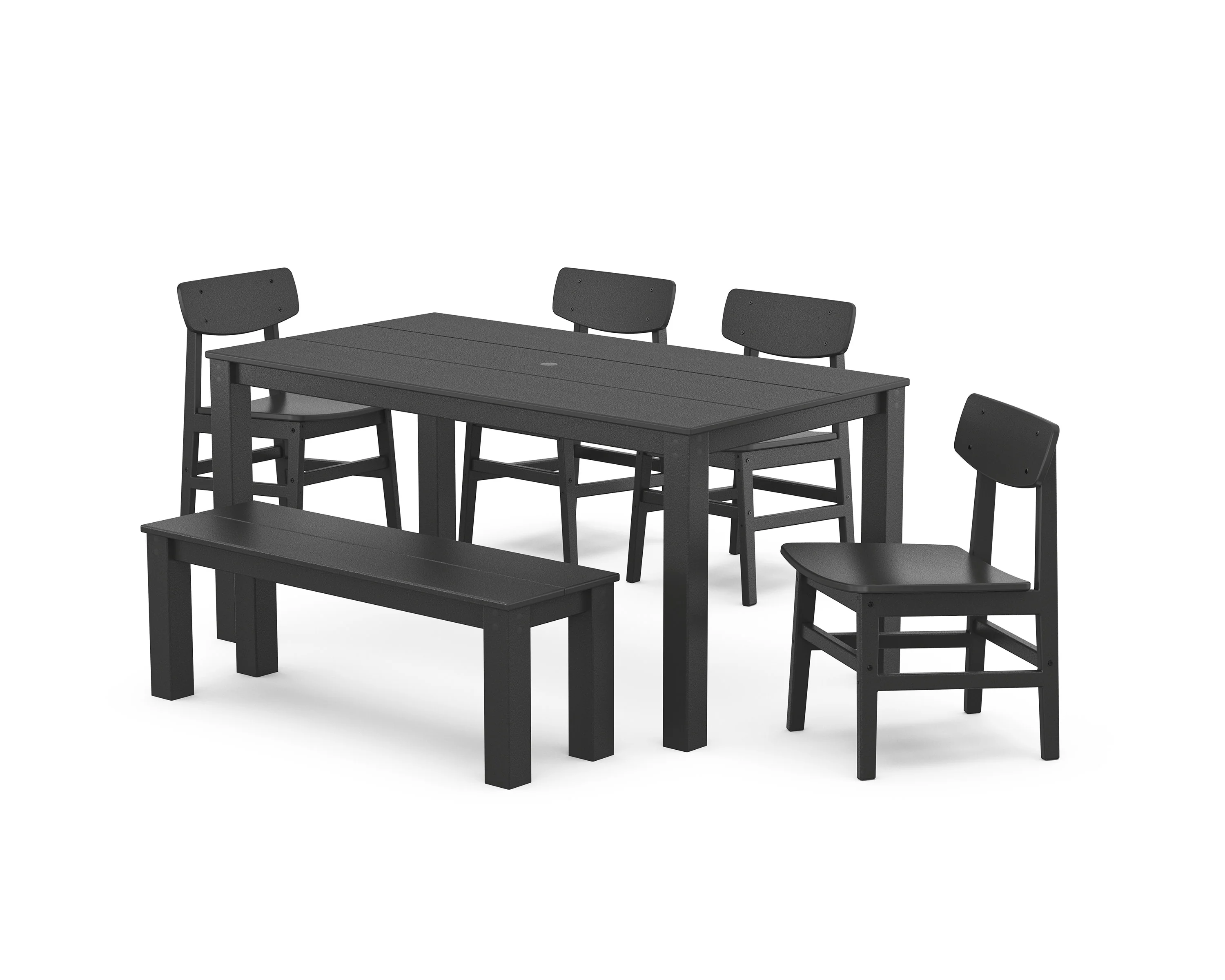 Modern Studio Urban Chair 6-Piece Parsons Dining Set with Bench - Image 8