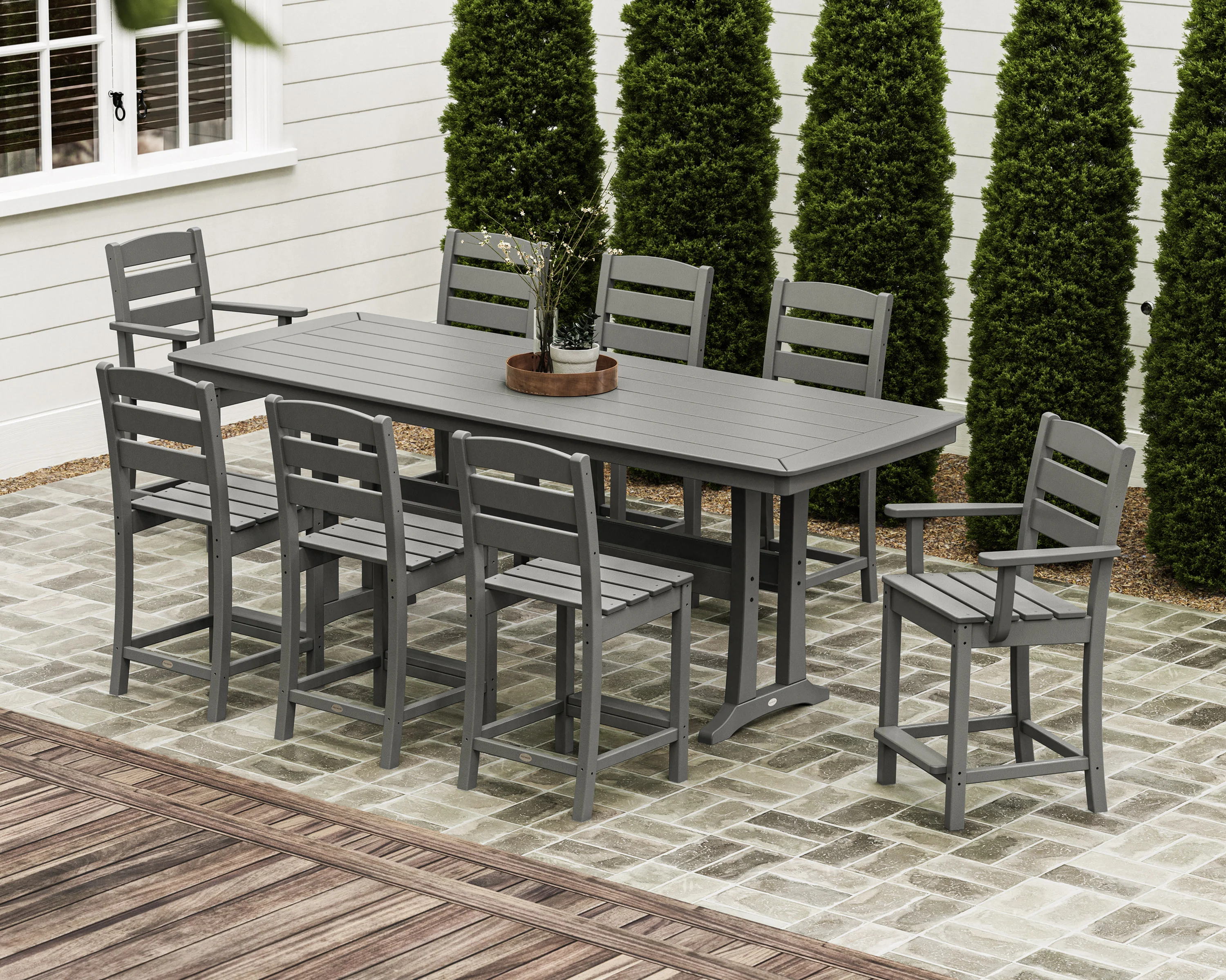 Nautical Trestle 39" x 97" Counter Table - Image 3