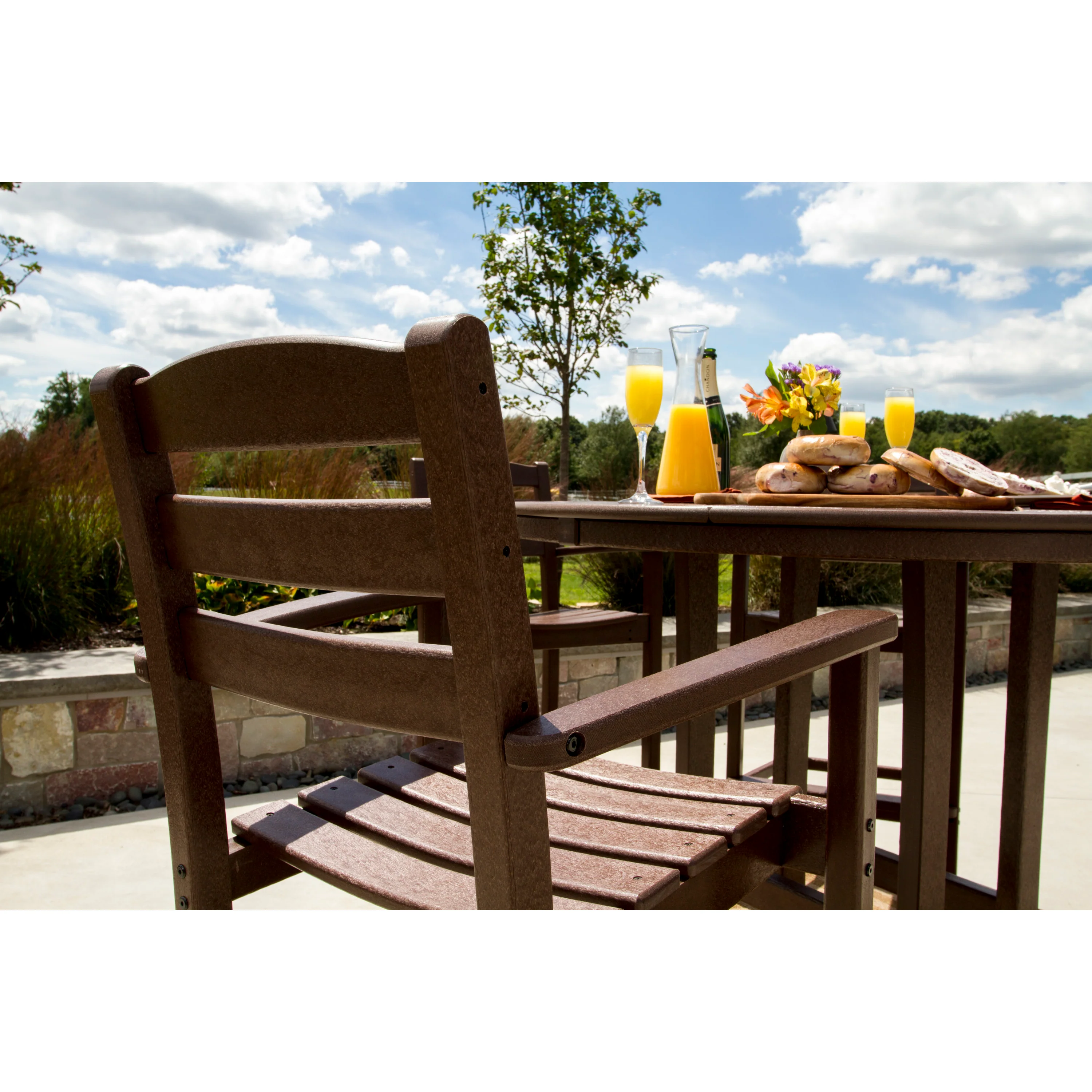Nautical Trestle 48" Round Bar Table - Image 6