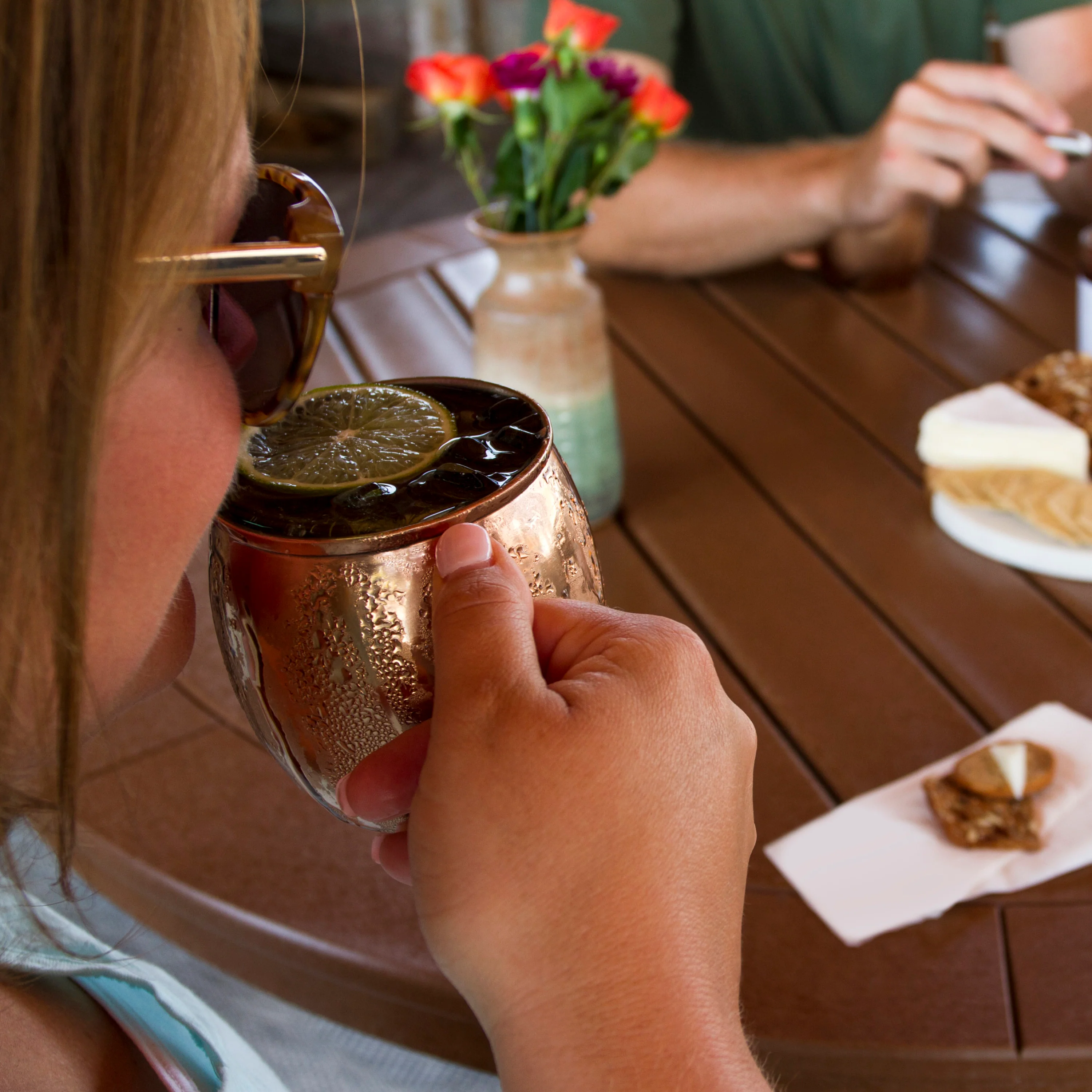 Nautical Trestle 48" Round Counter Table - Image 3