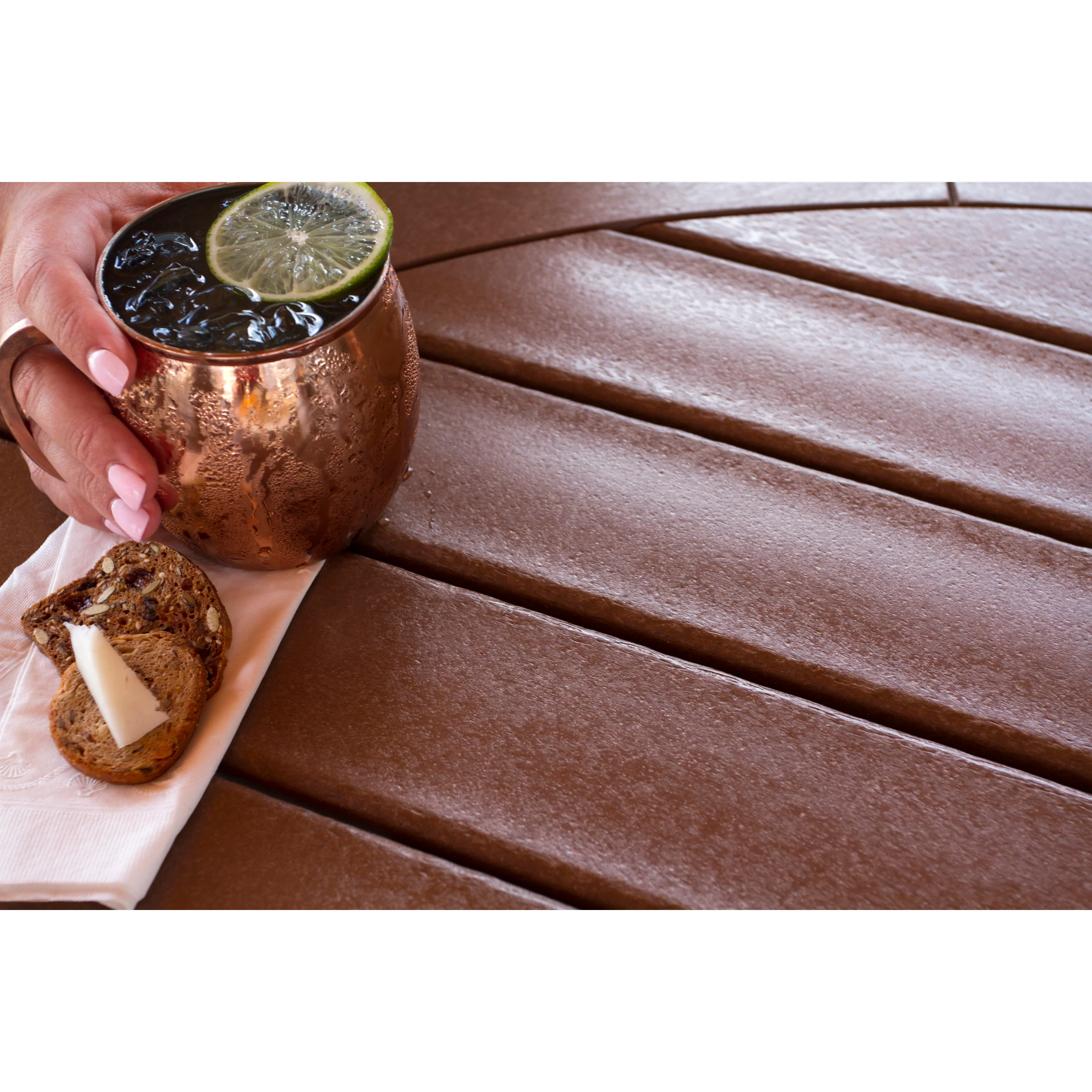 Nautical Trestle 48" Round Counter Table - Image 6