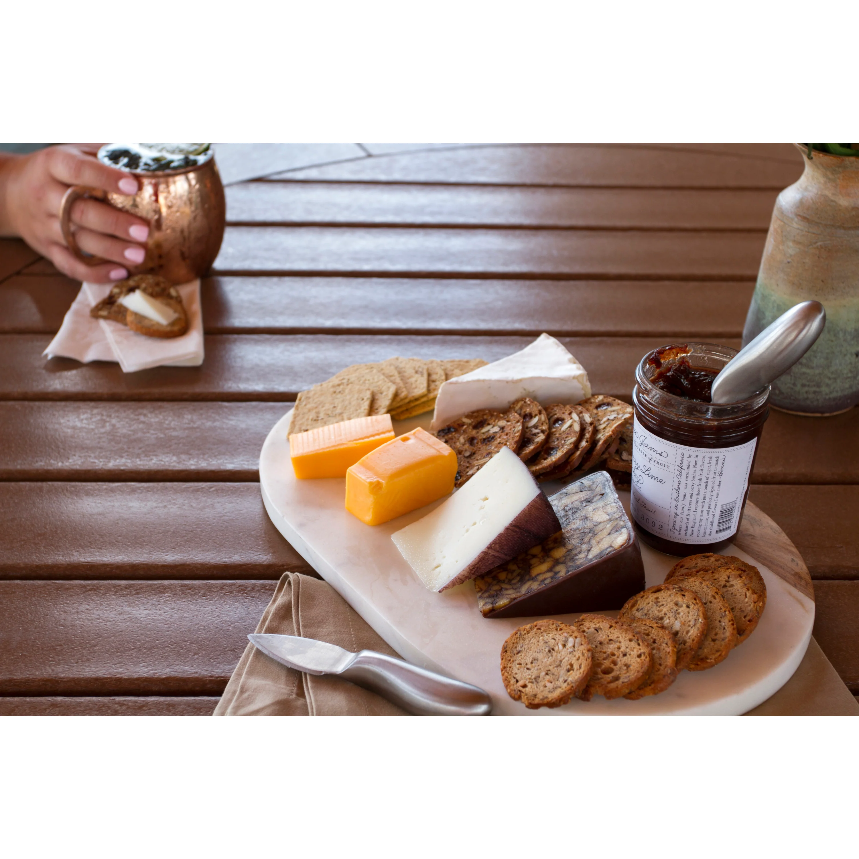 Nautical Trestle 48" Round Counter Table - Image 7