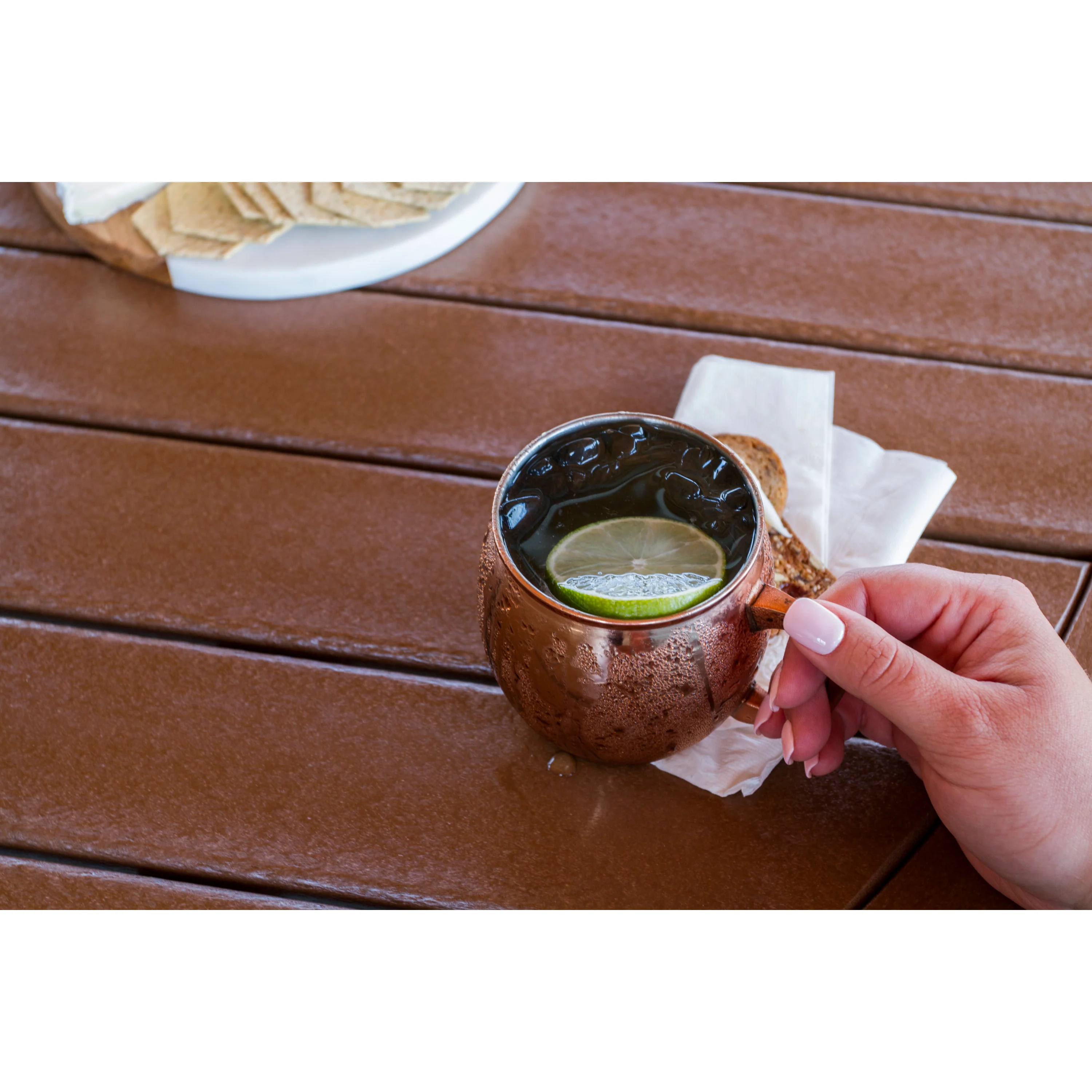 Nautical Trestle 48" Round Counter Table - Image 8