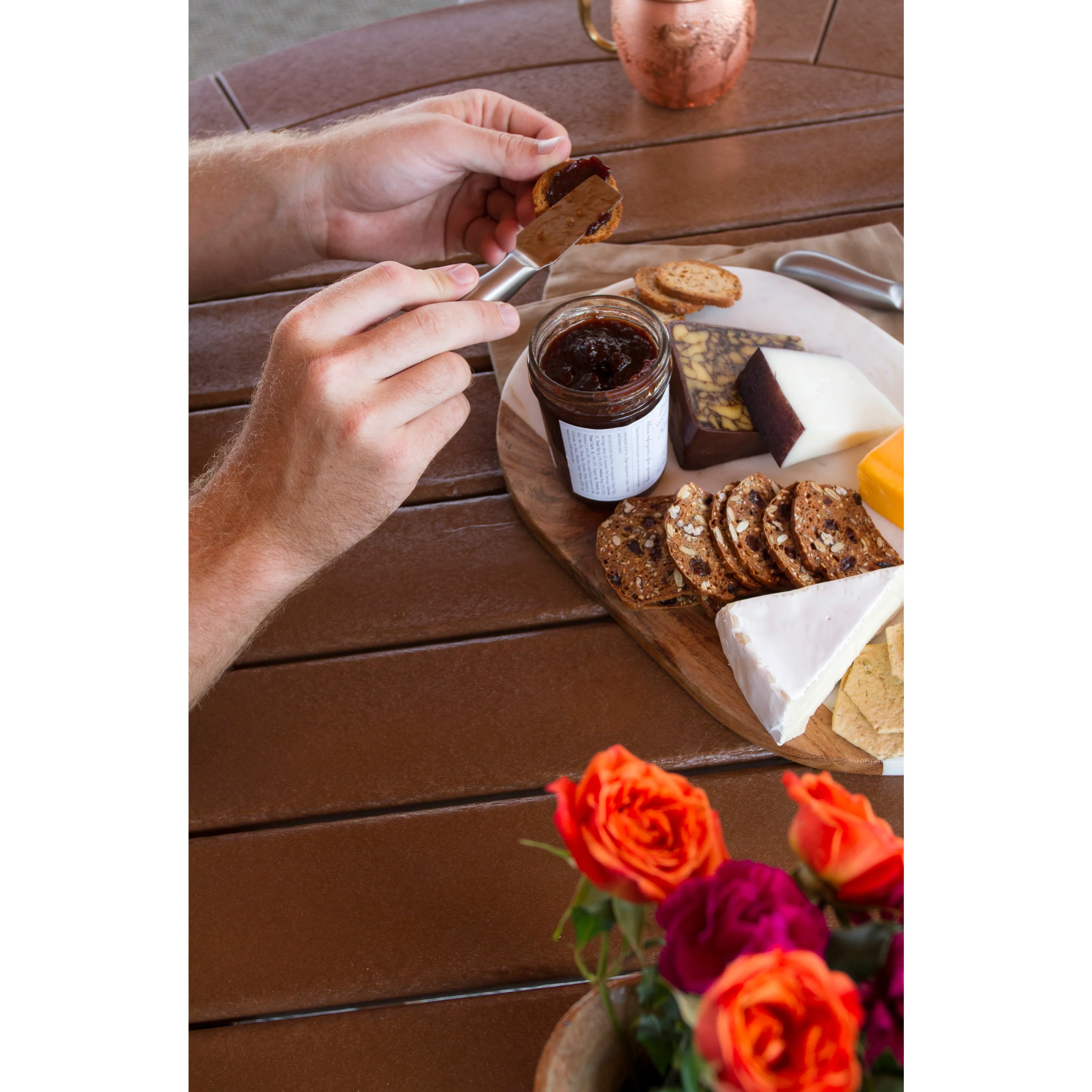 Nautical Trestle 48" Round Counter Table - Image 9