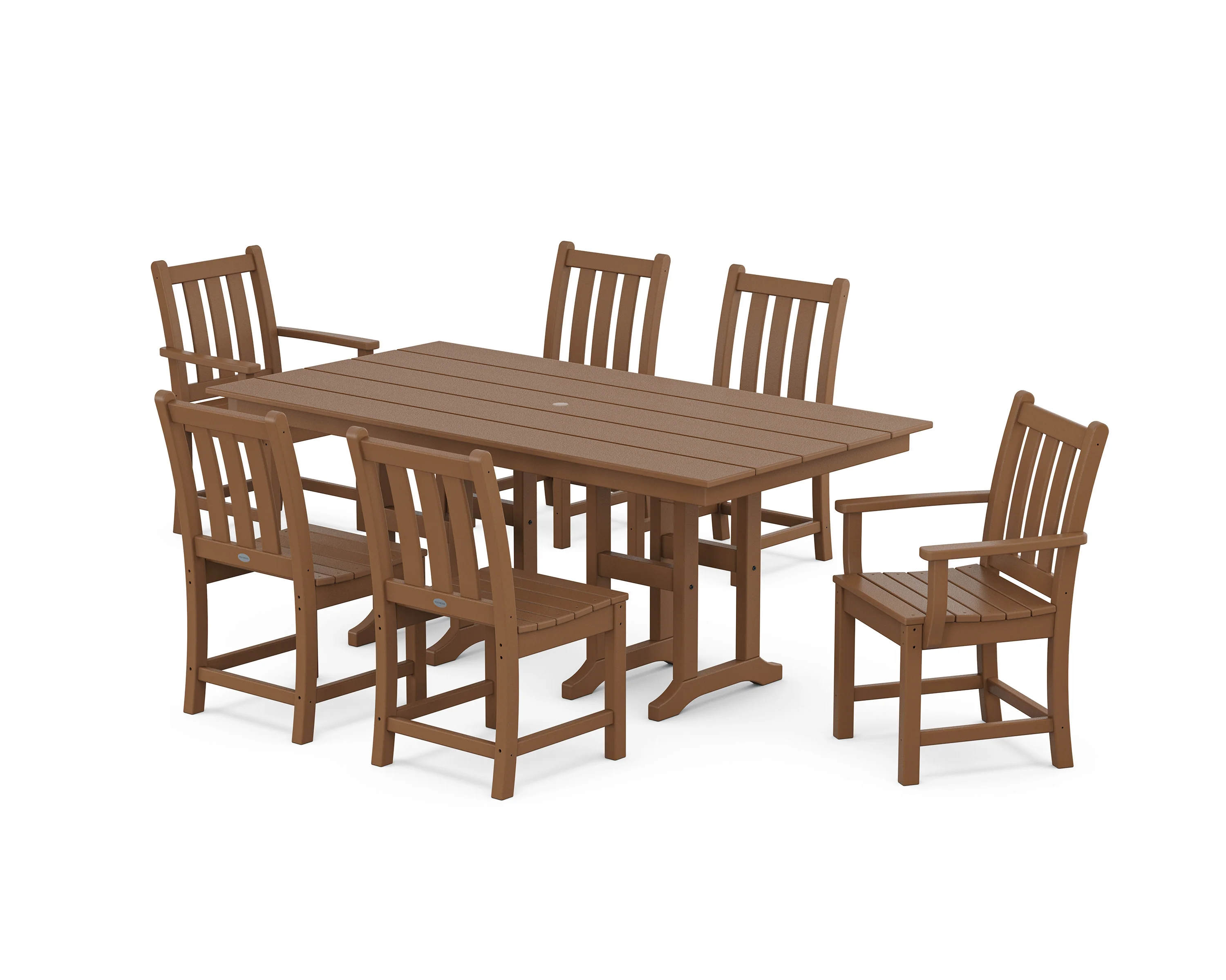 Traditional Garden 7-Piece Farmhouse Dining Set - Image 4