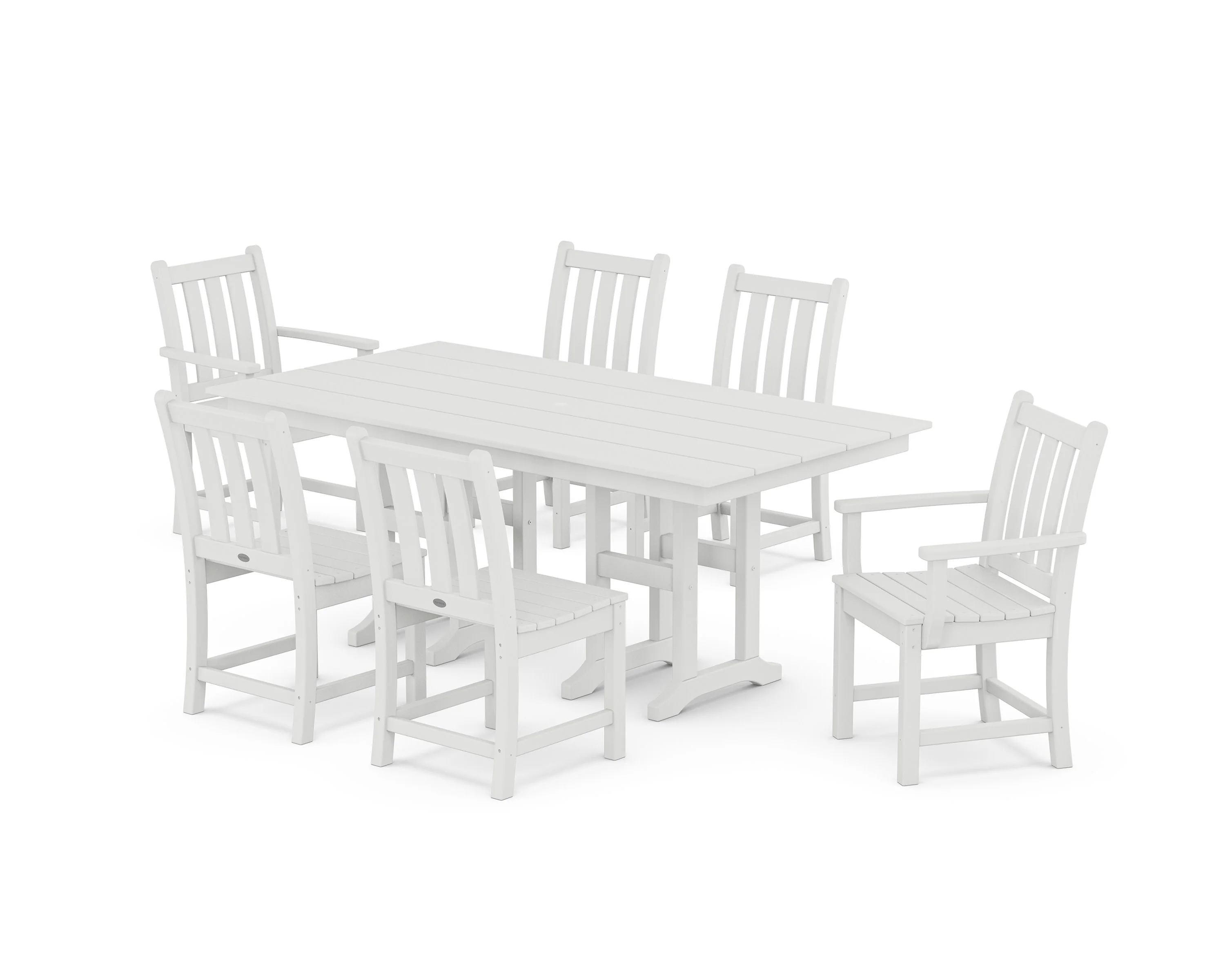 Traditional Garden 7-Piece Farmhouse Dining Set - Image 8