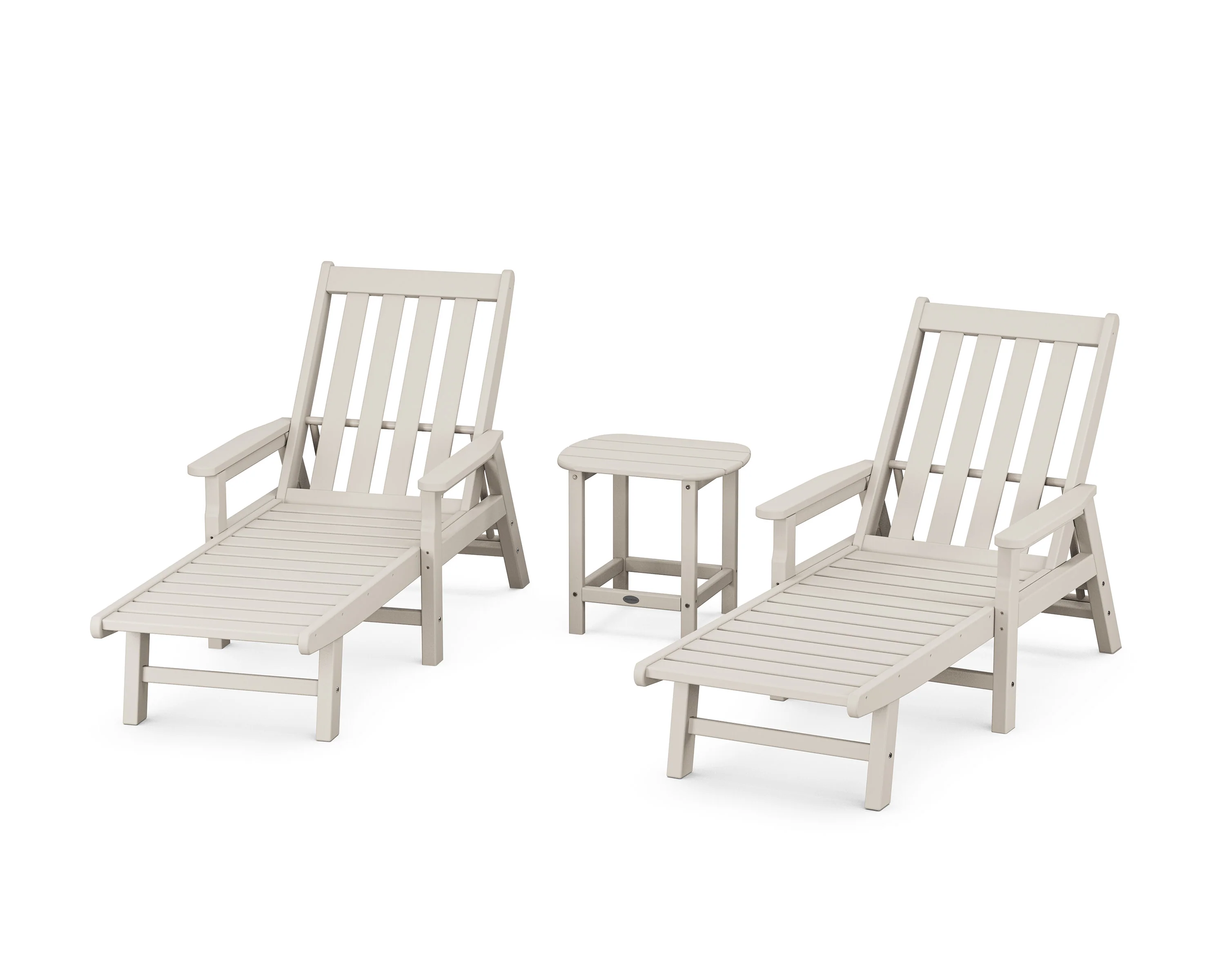 Vineyard 3-Piece Chaise with Arms Set - Image 3