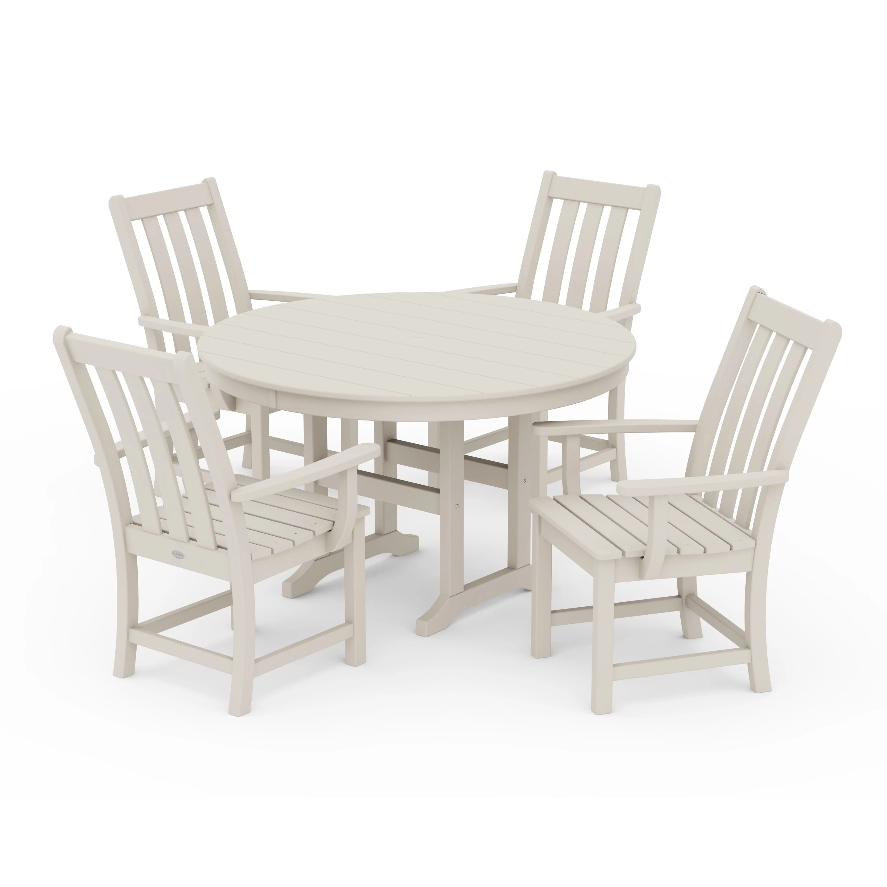 Vineyard 5-Piece Round Farmhouse Dining Set - Image 5