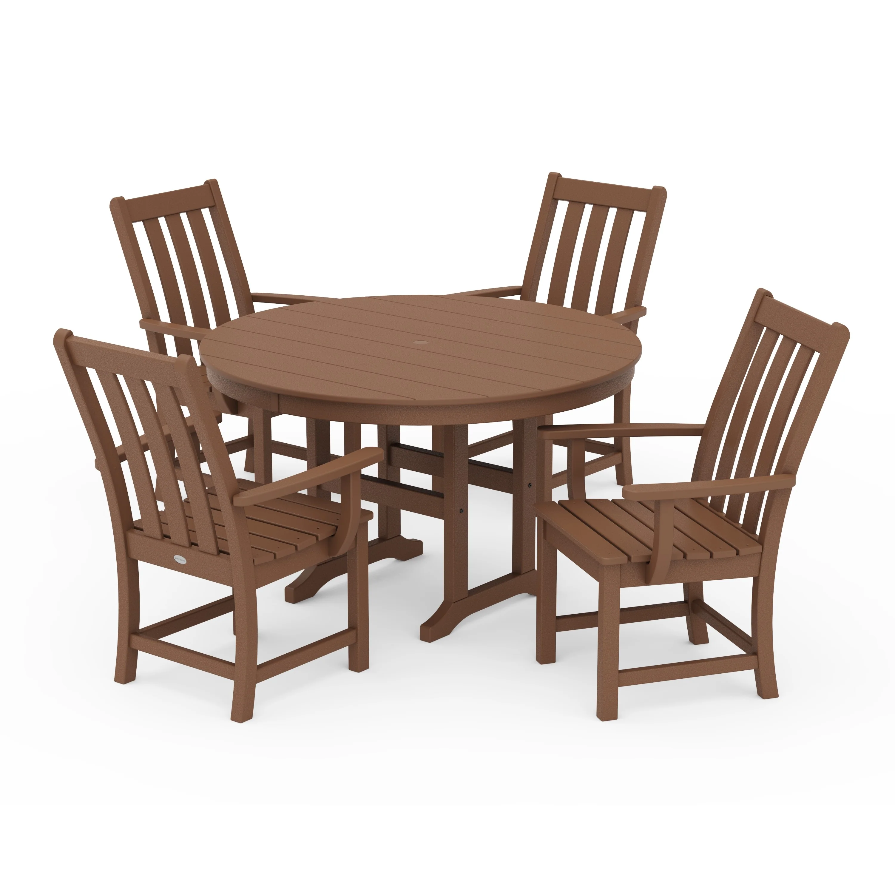 Vineyard 5-Piece Round Farmhouse Dining Set - Image 6