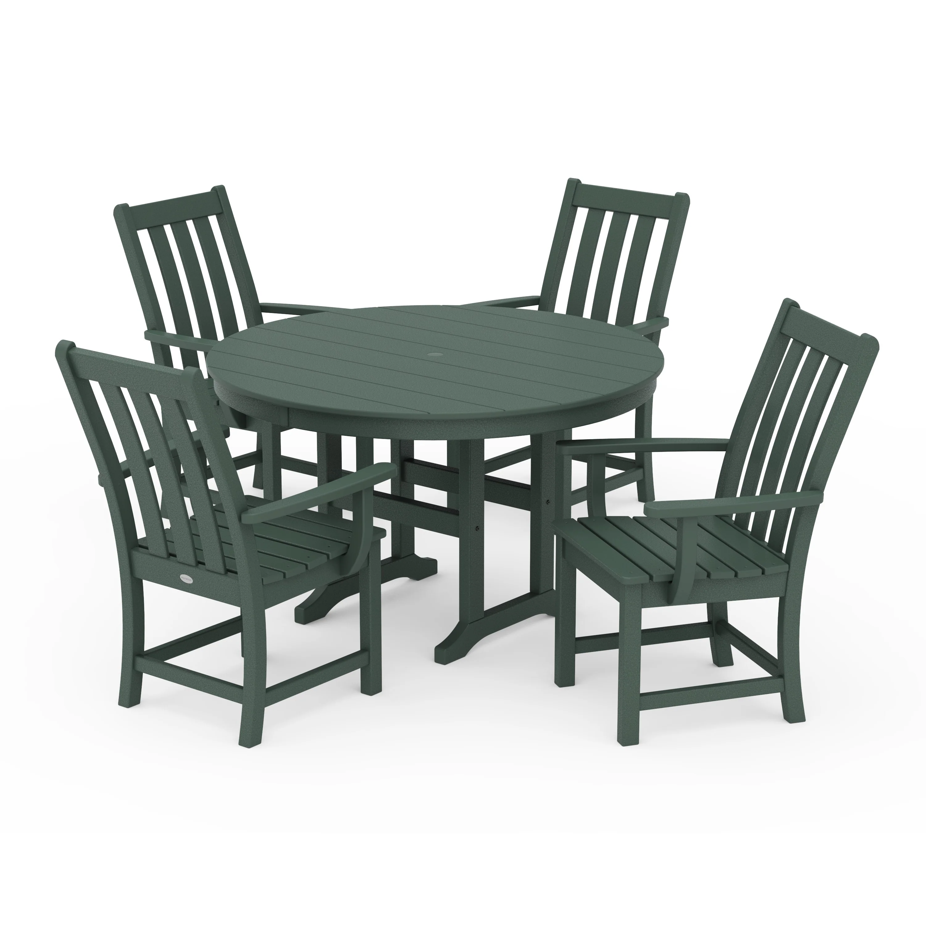Vineyard 5-Piece Round Farmhouse Dining Set - Image 7