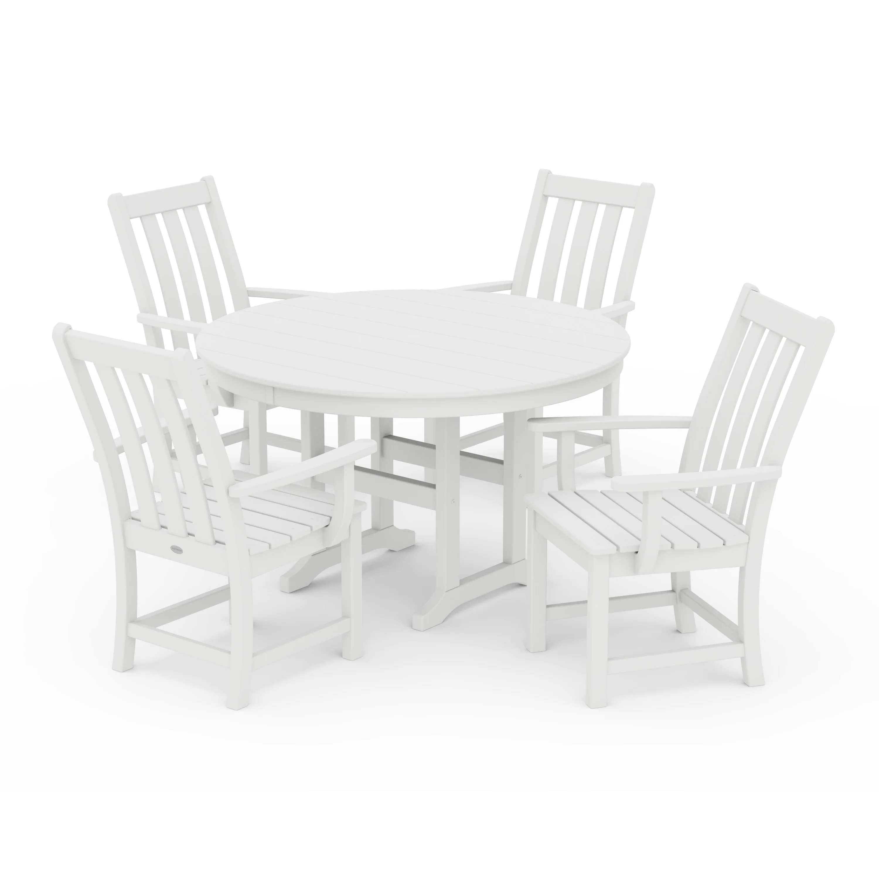 Vineyard 5-Piece Round Farmhouse Dining Set - Image 8