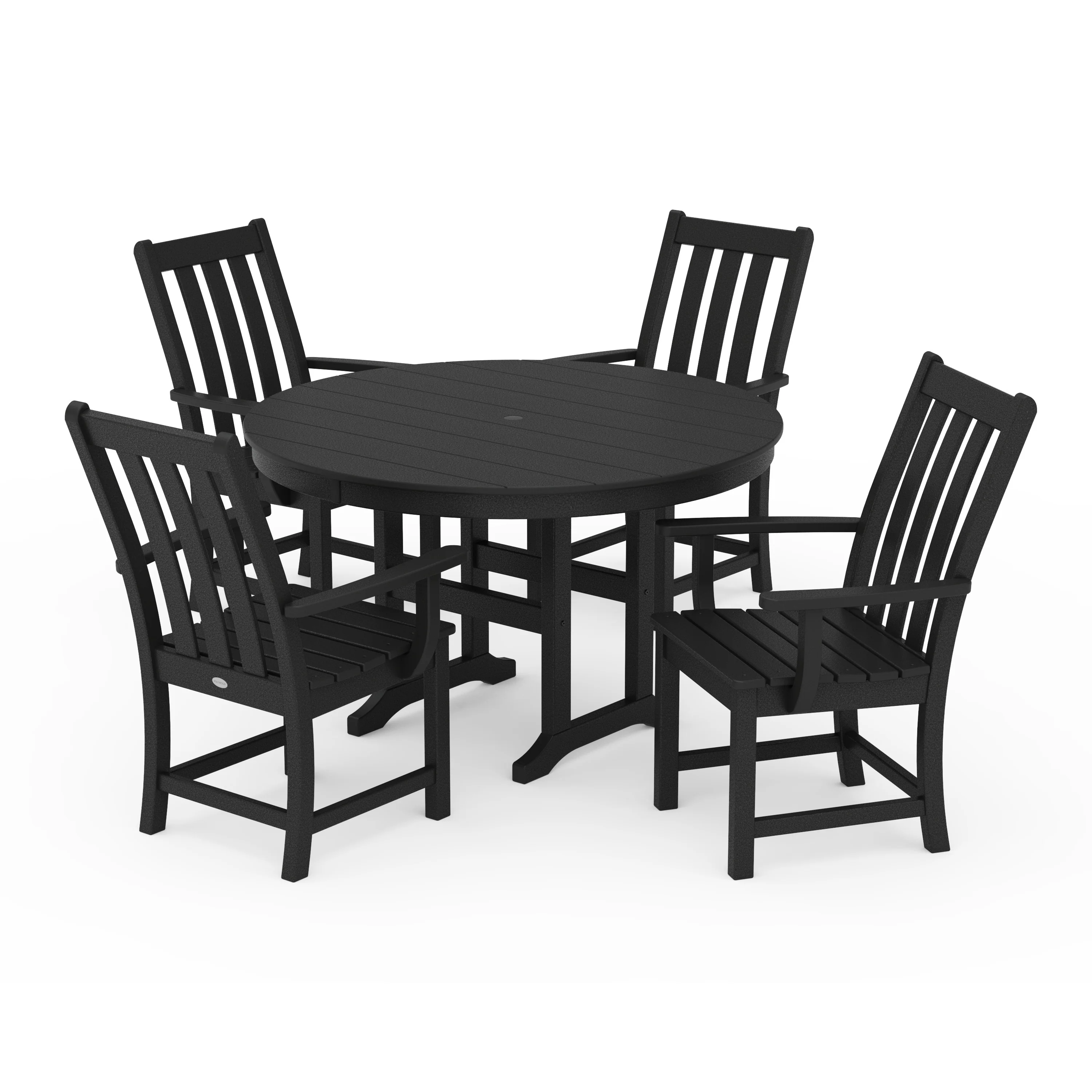 Vineyard 5-Piece Round Farmhouse Dining Set - Image 9