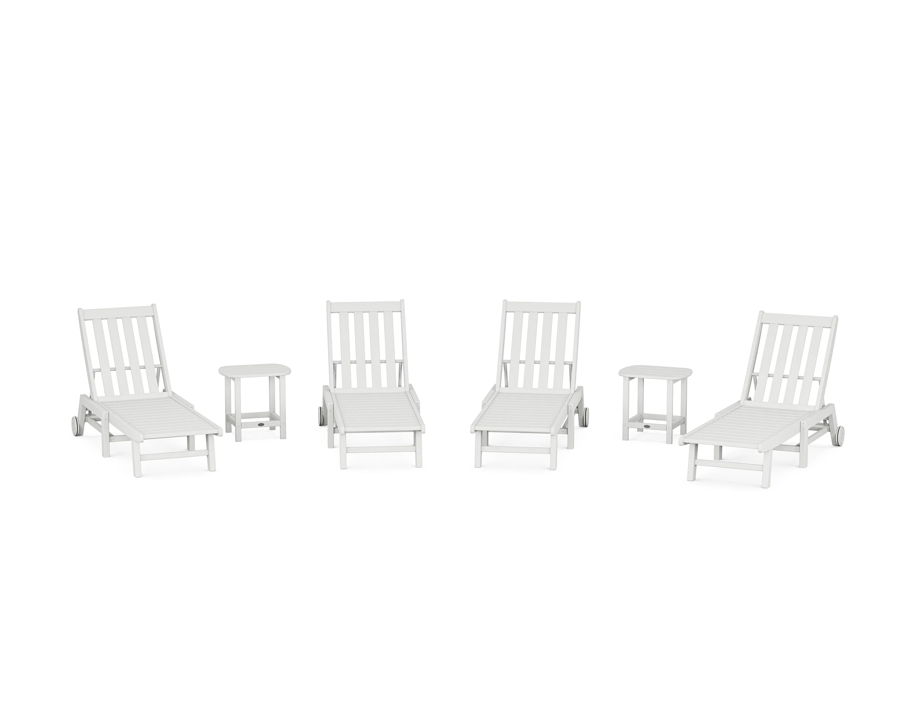 Vineyard 6-Piece Chaise with Wheels Set - Image 5