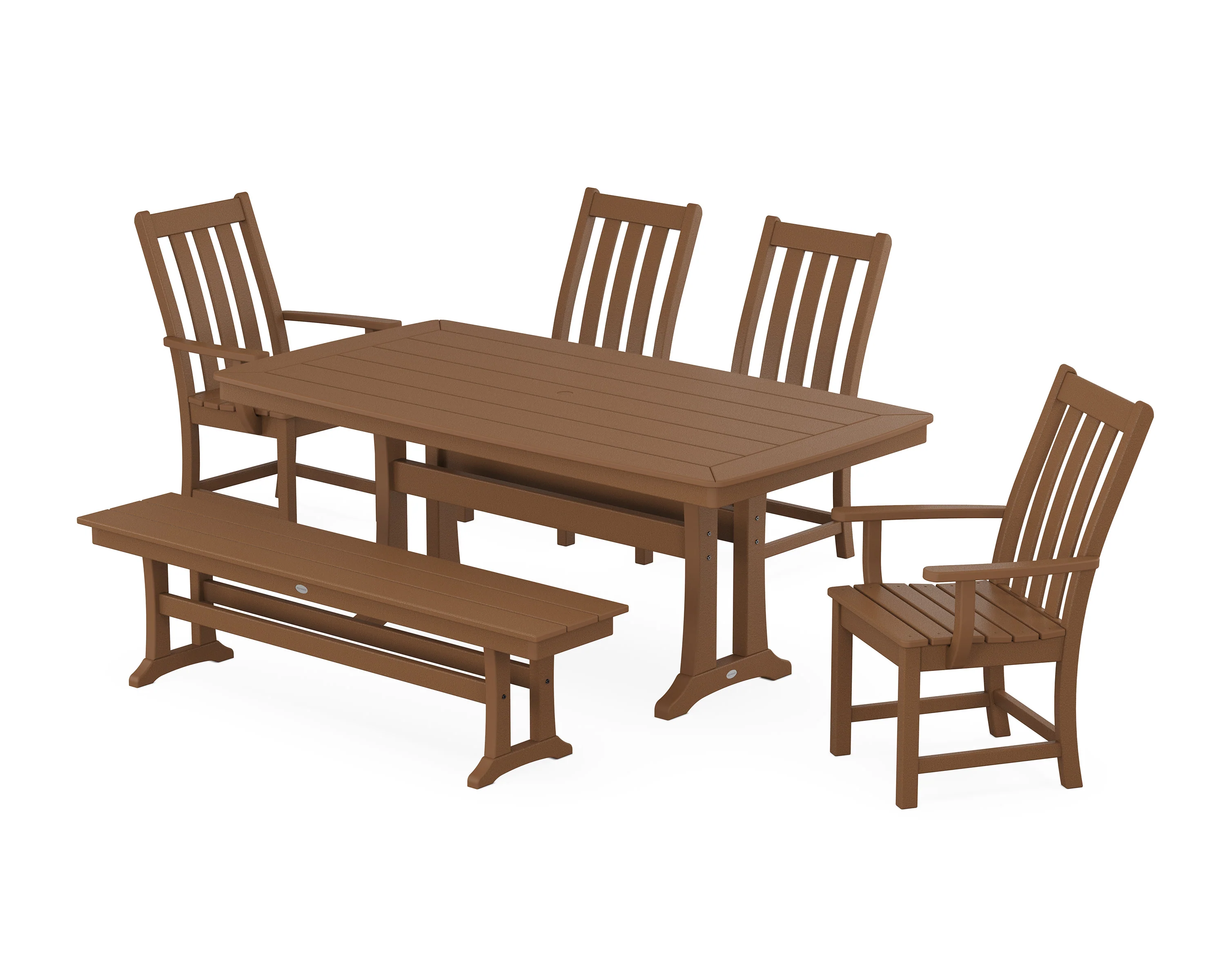 Vineyard 6-Piece Dining Set with Trestle Legs - Image 10