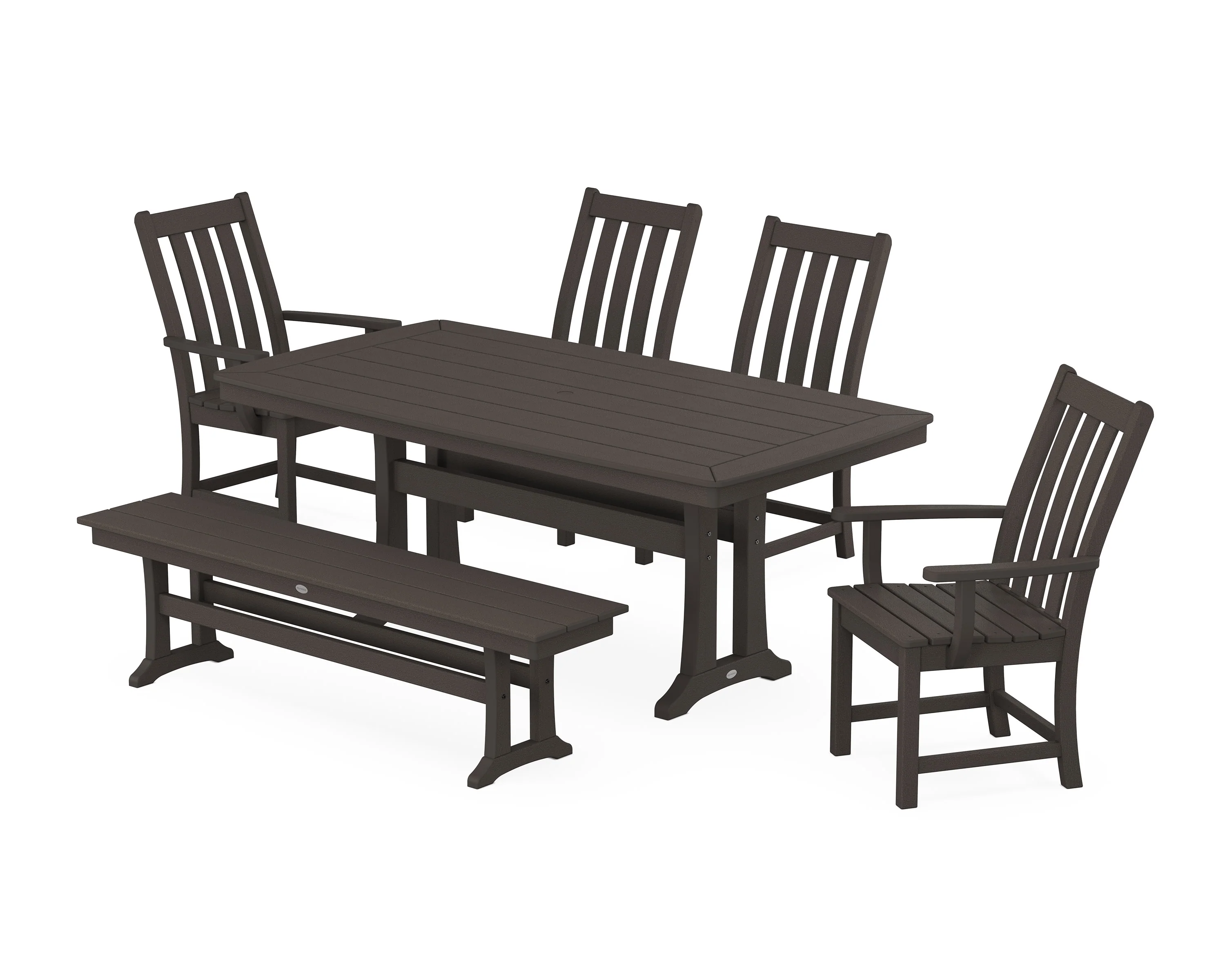 Vineyard 6-Piece Dining Set with Trestle Legs - Image 11