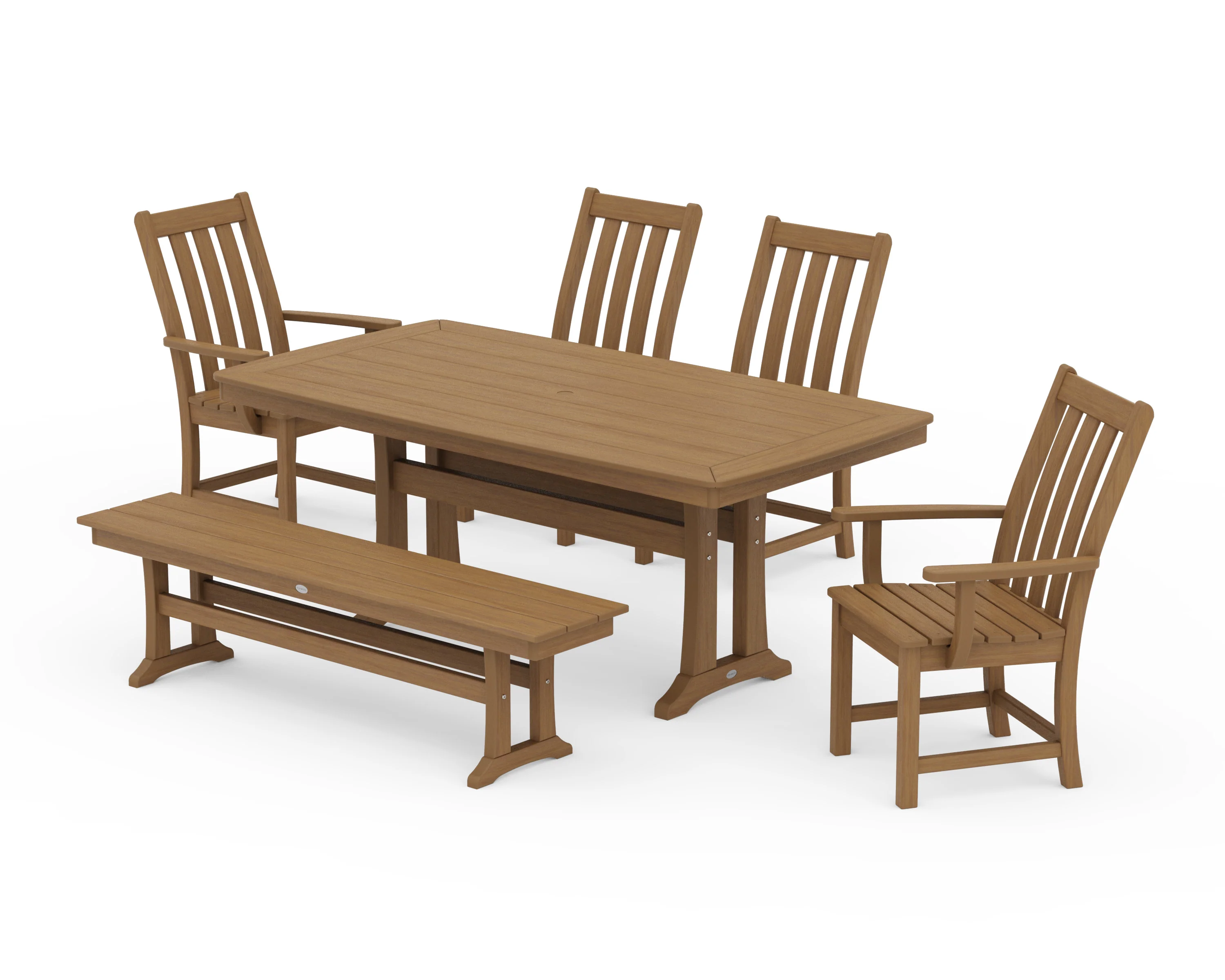 Vineyard 6-Piece Dining Set with Trestle Legs - Image 13