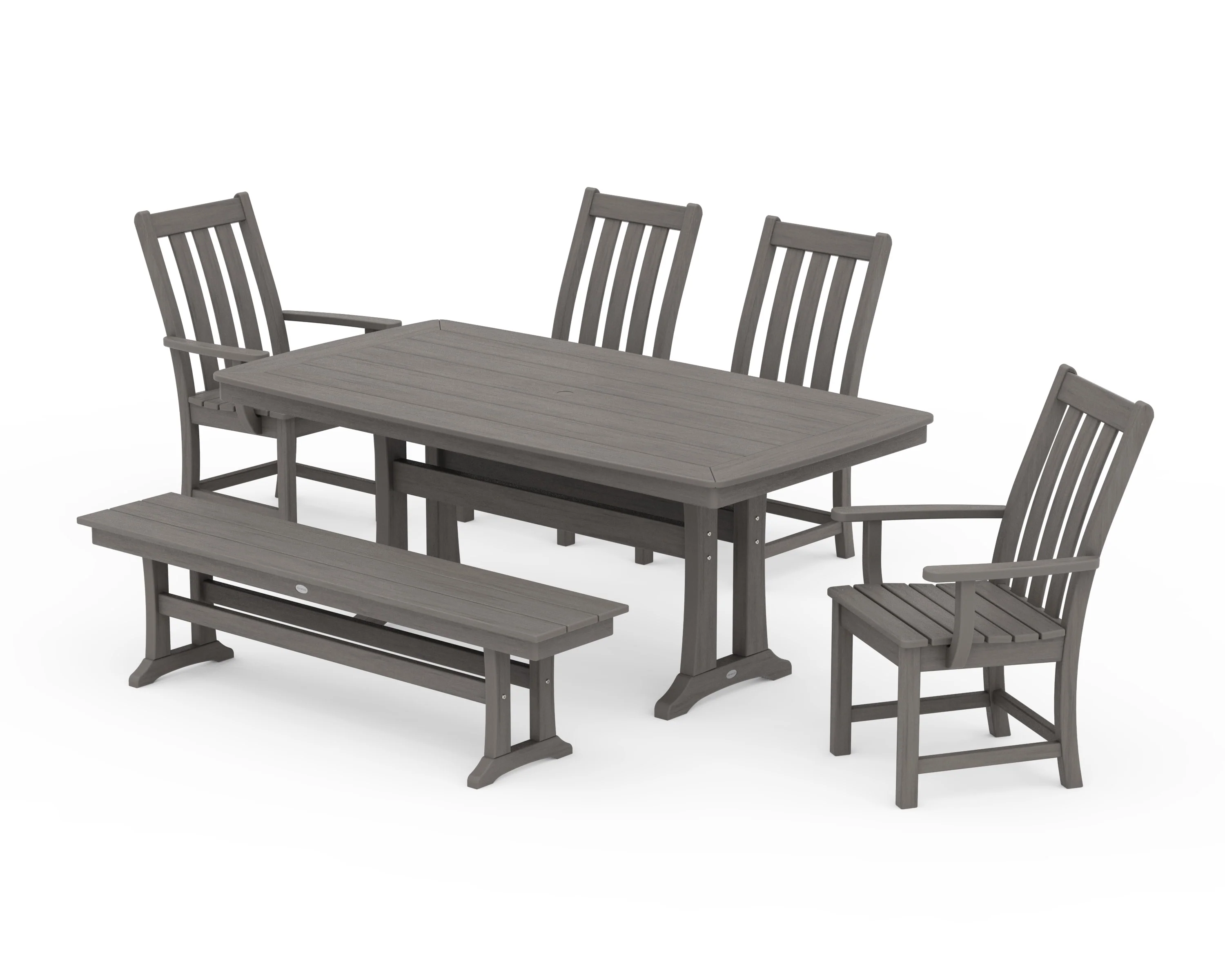 Vineyard 6-Piece Dining Set with Trestle Legs - Image 14