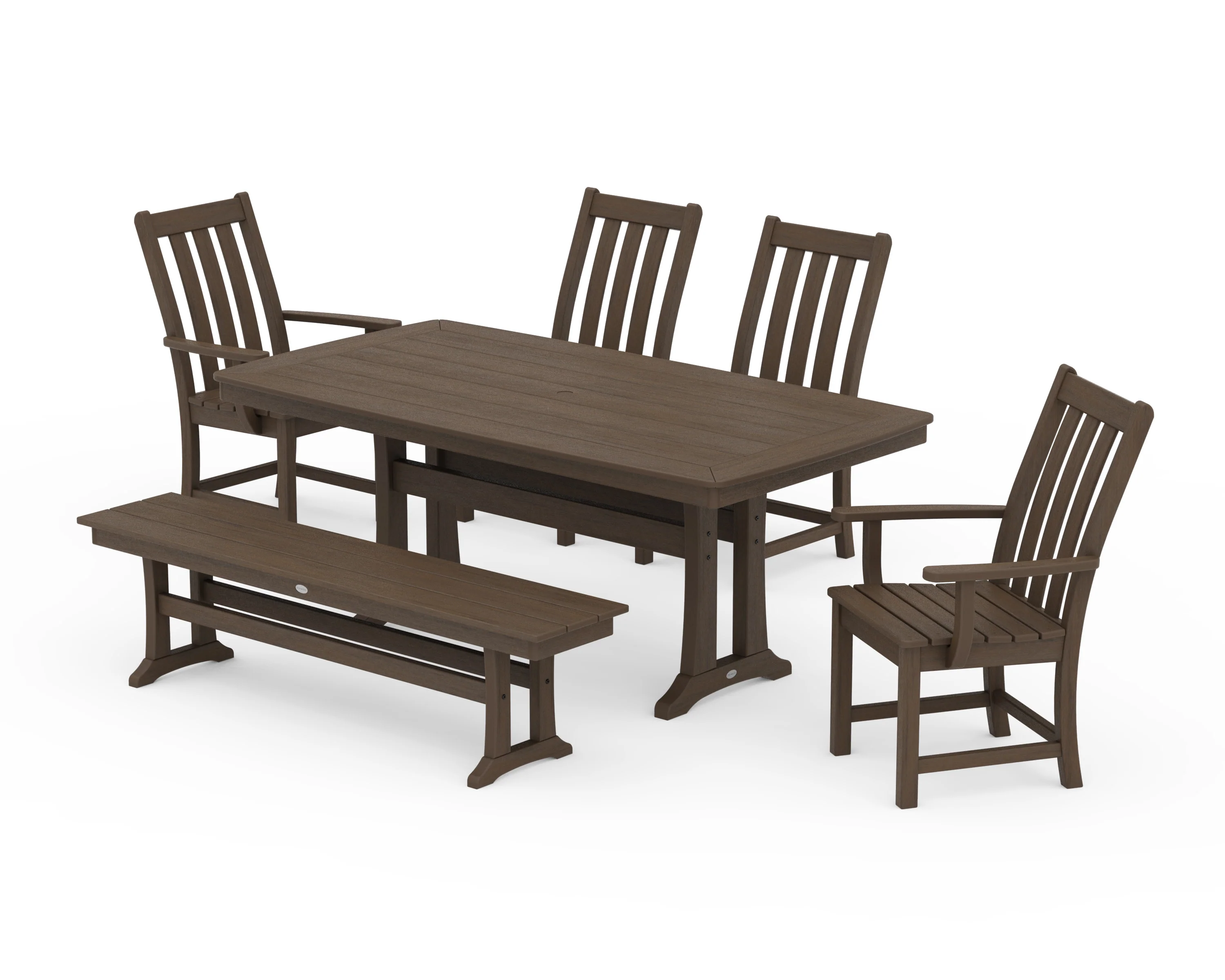 Vineyard 6-Piece Dining Set with Trestle Legs - Image 15