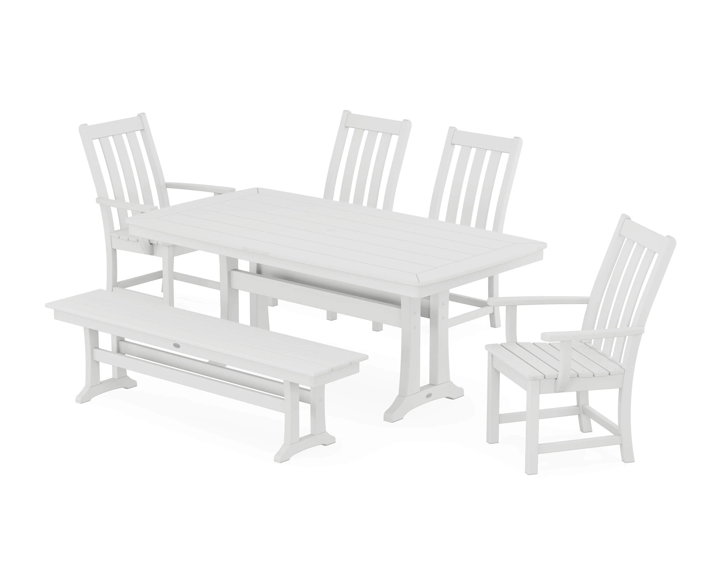 Vineyard 6-Piece Dining Set with Trestle Legs - Image 4
