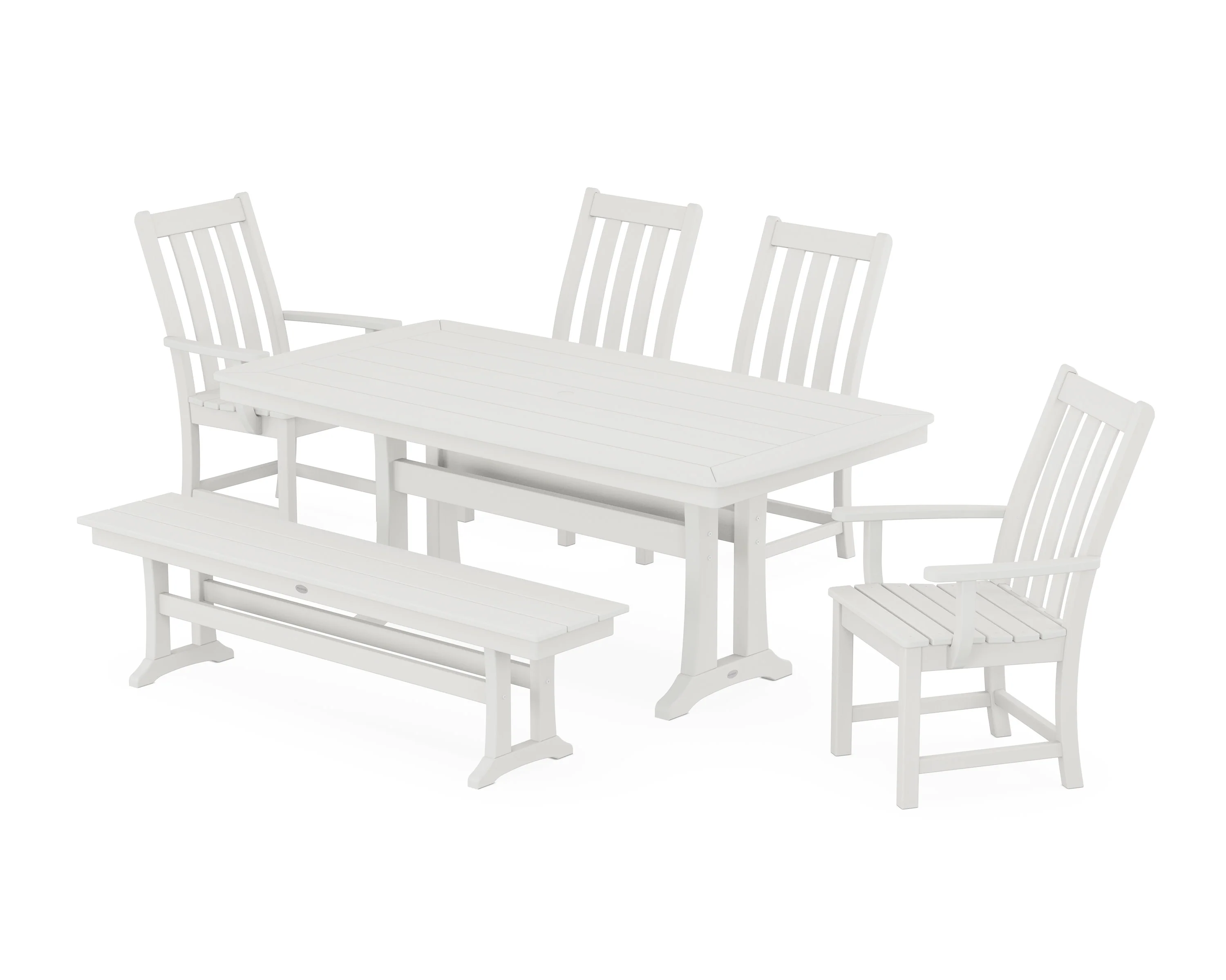 Vineyard 6-Piece Dining Set with Trestle Legs - Image 7