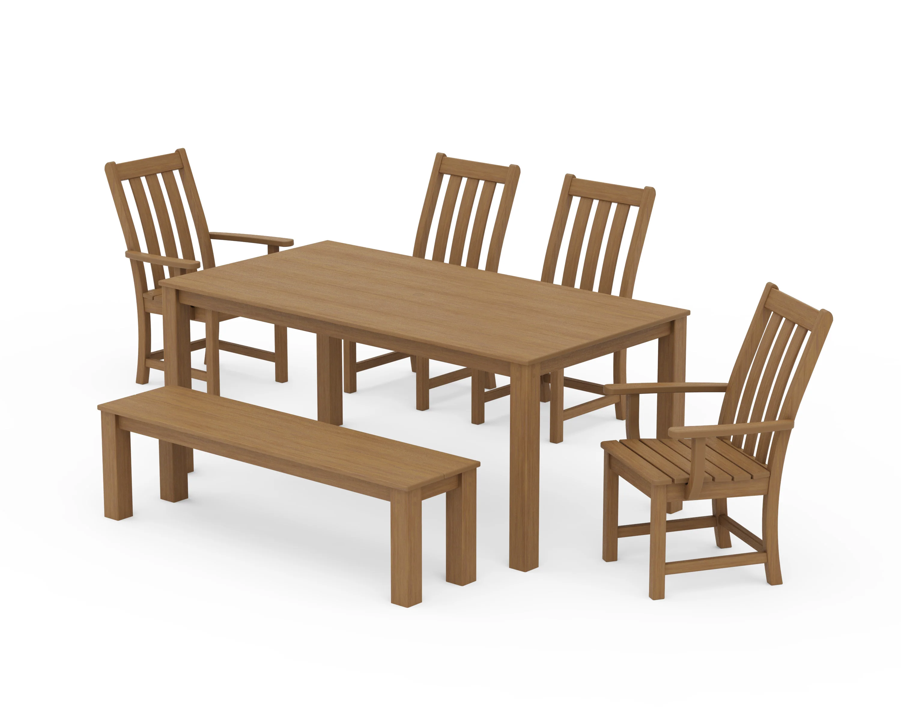 Vineyard 6-Piece Parsons Dining Set with Bench - Image 10