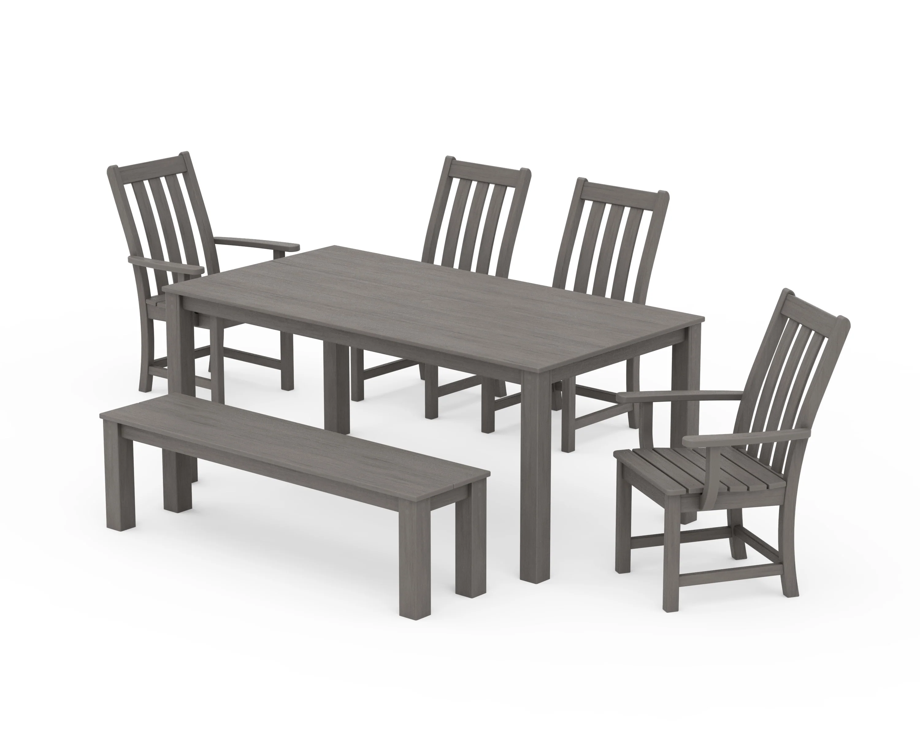 Vineyard 6-Piece Parsons Dining Set with Bench - Image 11