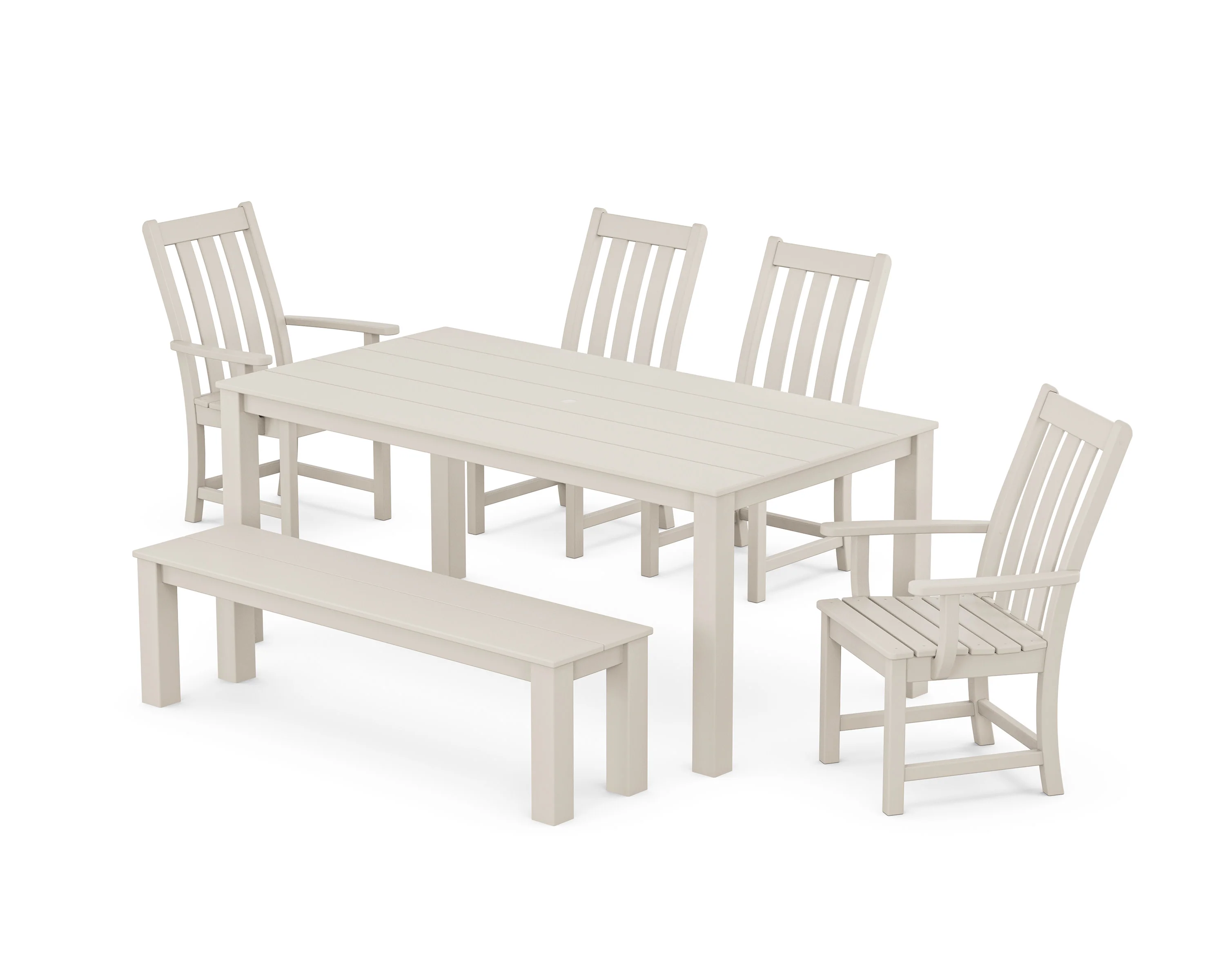 Vineyard 6-Piece Parsons Dining Set with Bench - Image 6