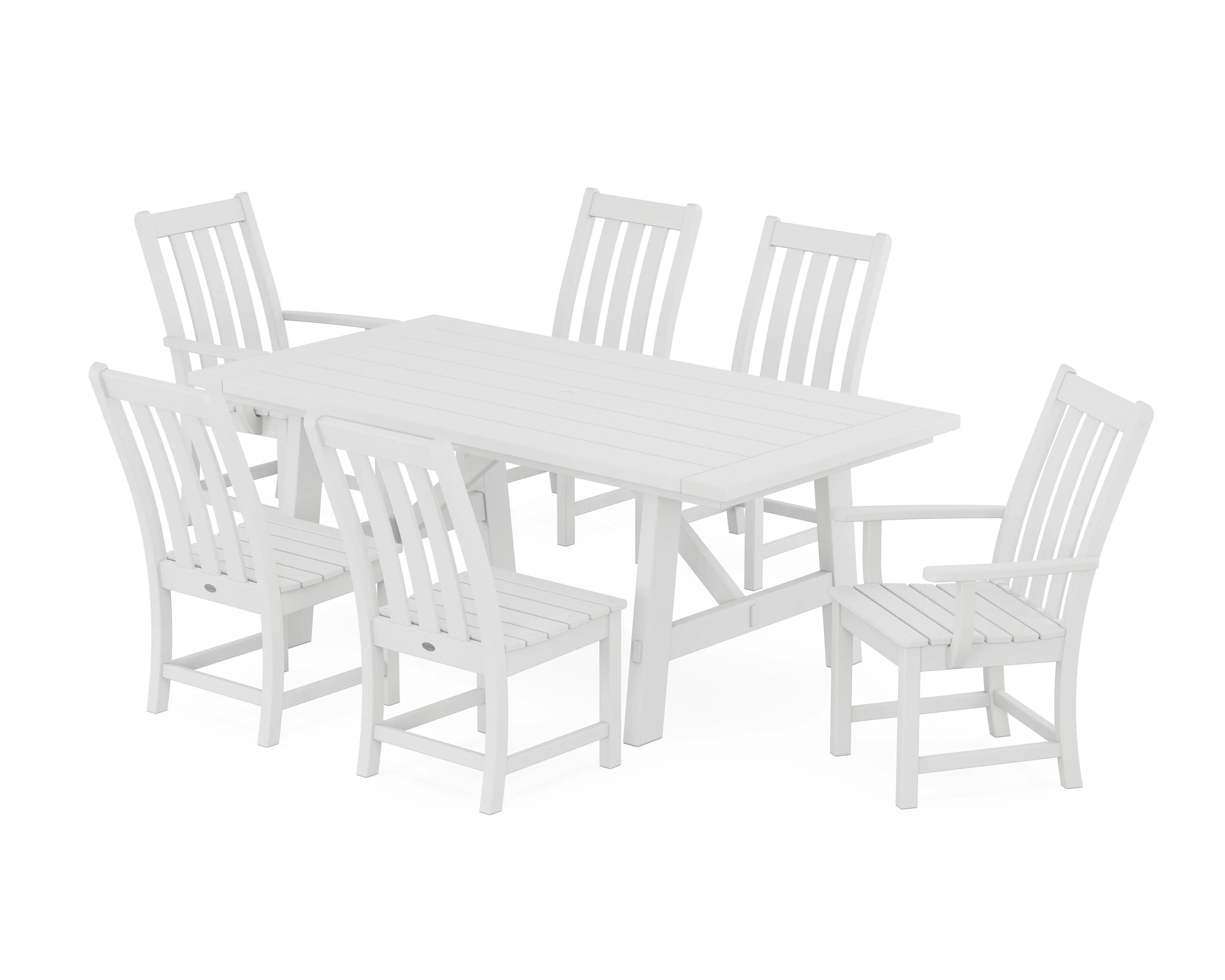 Vineyard 7-Piece Rustic Farmhouse Dining Set - Image 10