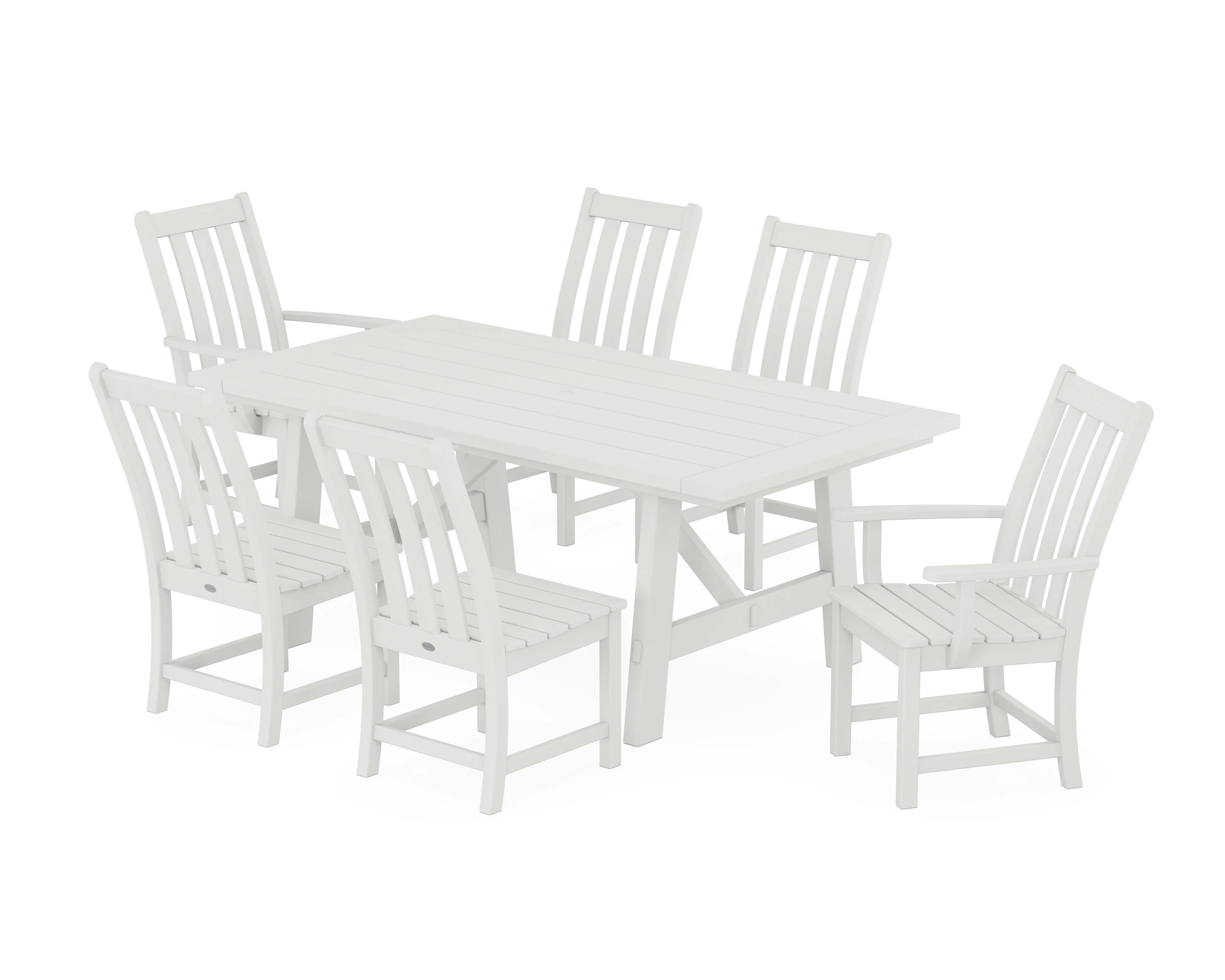 Vineyard 7-Piece Rustic Farmhouse Dining Set - Image 11