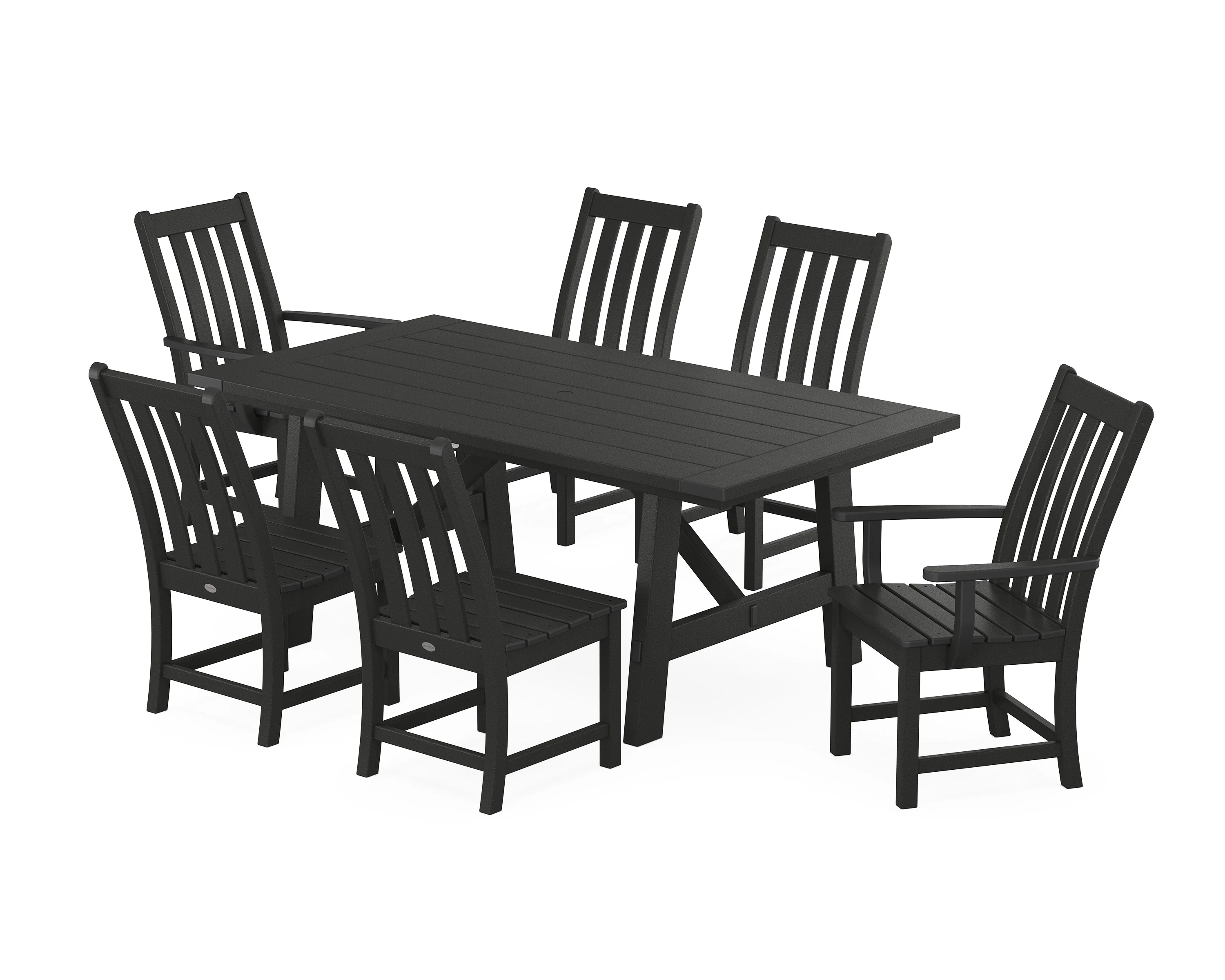 Vineyard 7-Piece Rustic Farmhouse Dining Set - Image 12