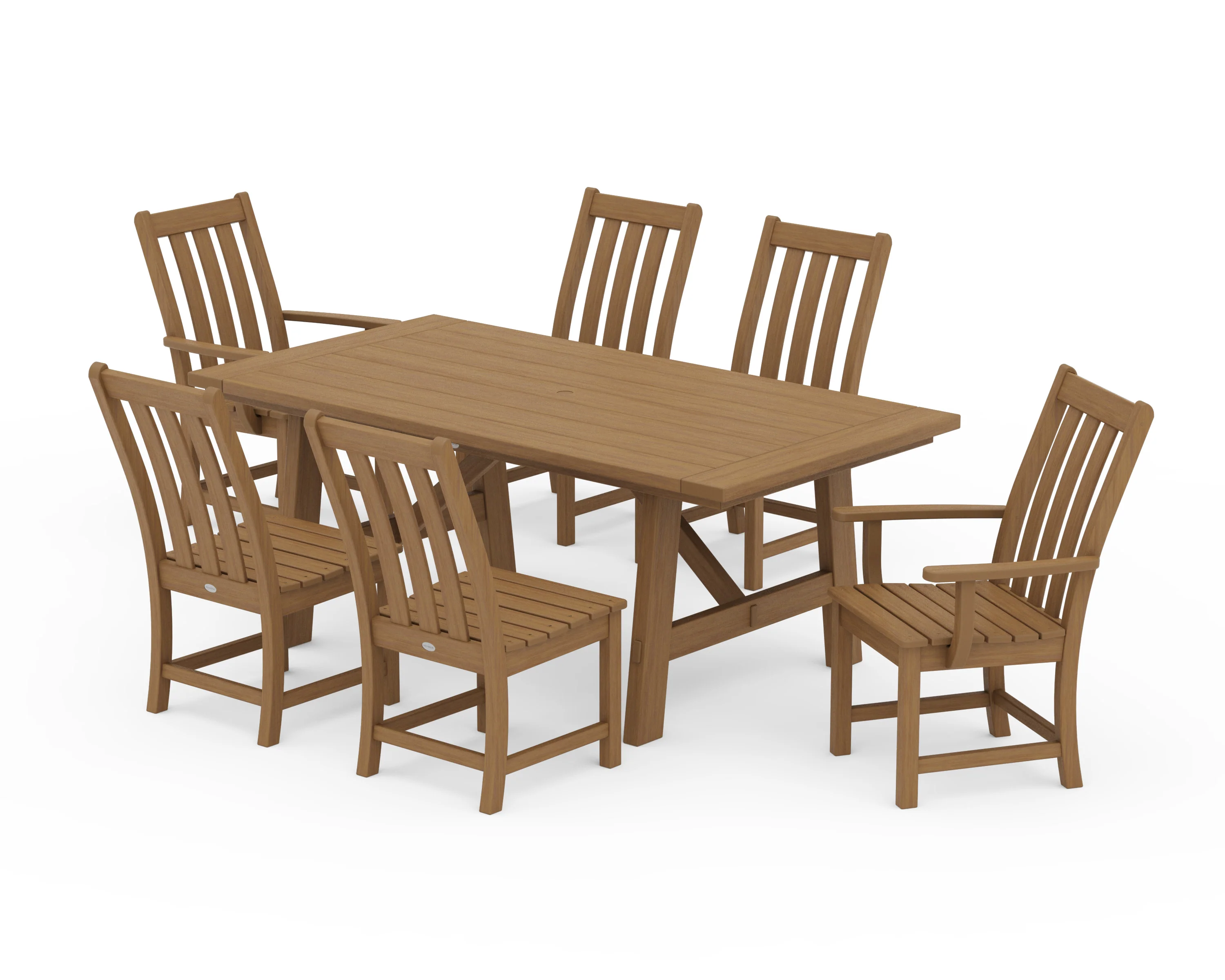 Vineyard 7-Piece Rustic Farmhouse Dining Set - Image 13