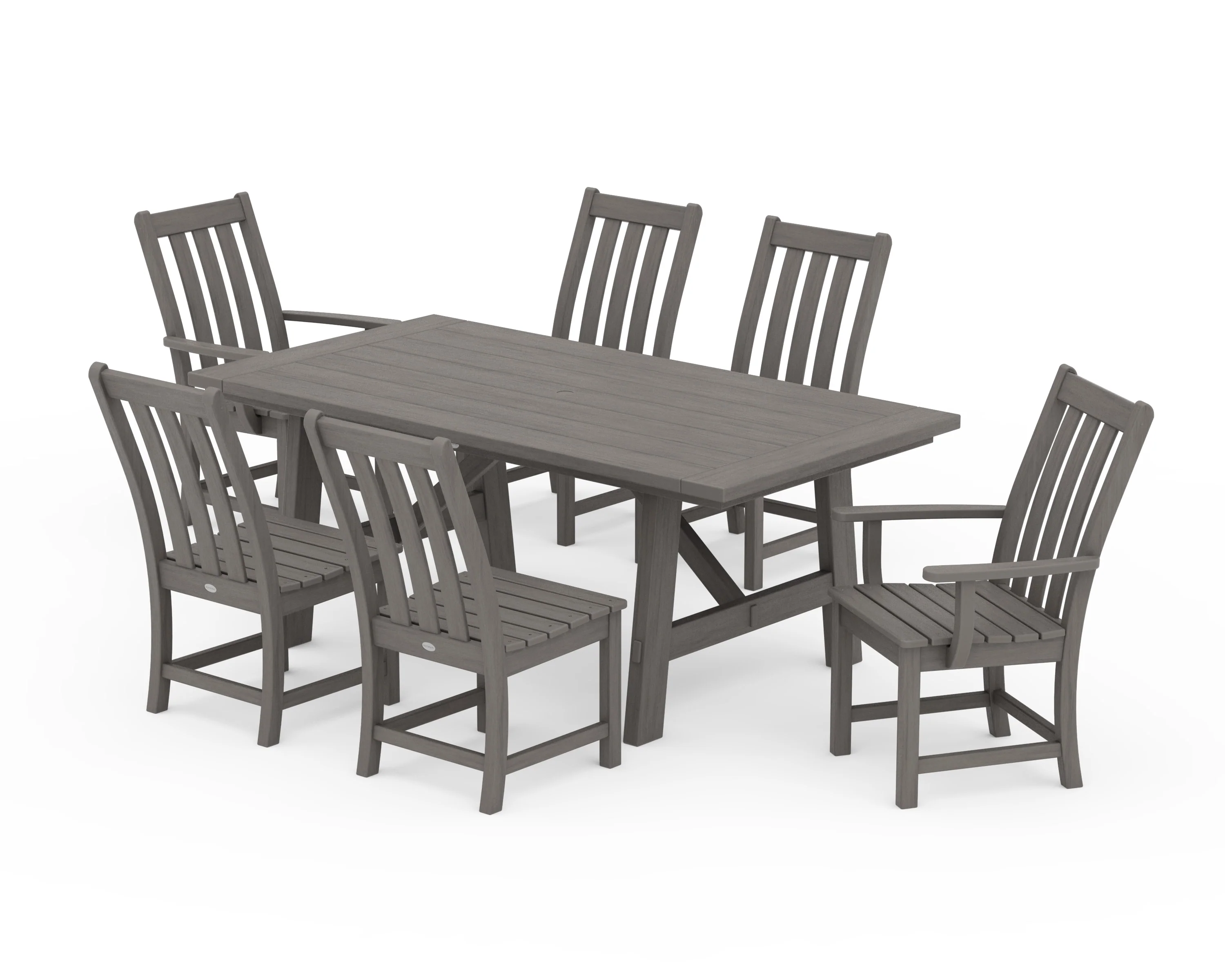Vineyard 7-Piece Rustic Farmhouse Dining Set - Image 14