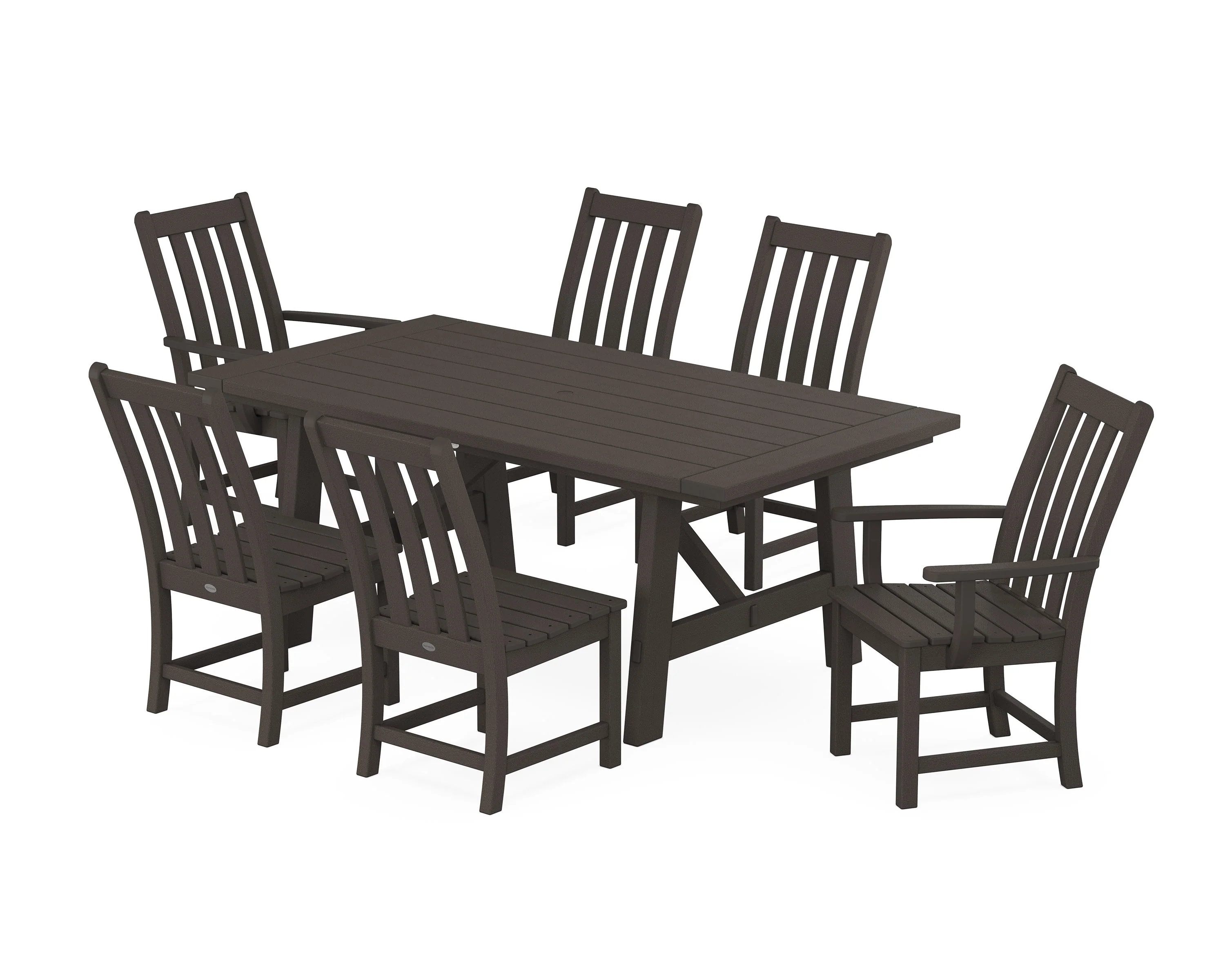 Vineyard 7-Piece Rustic Farmhouse Dining Set - Image 5