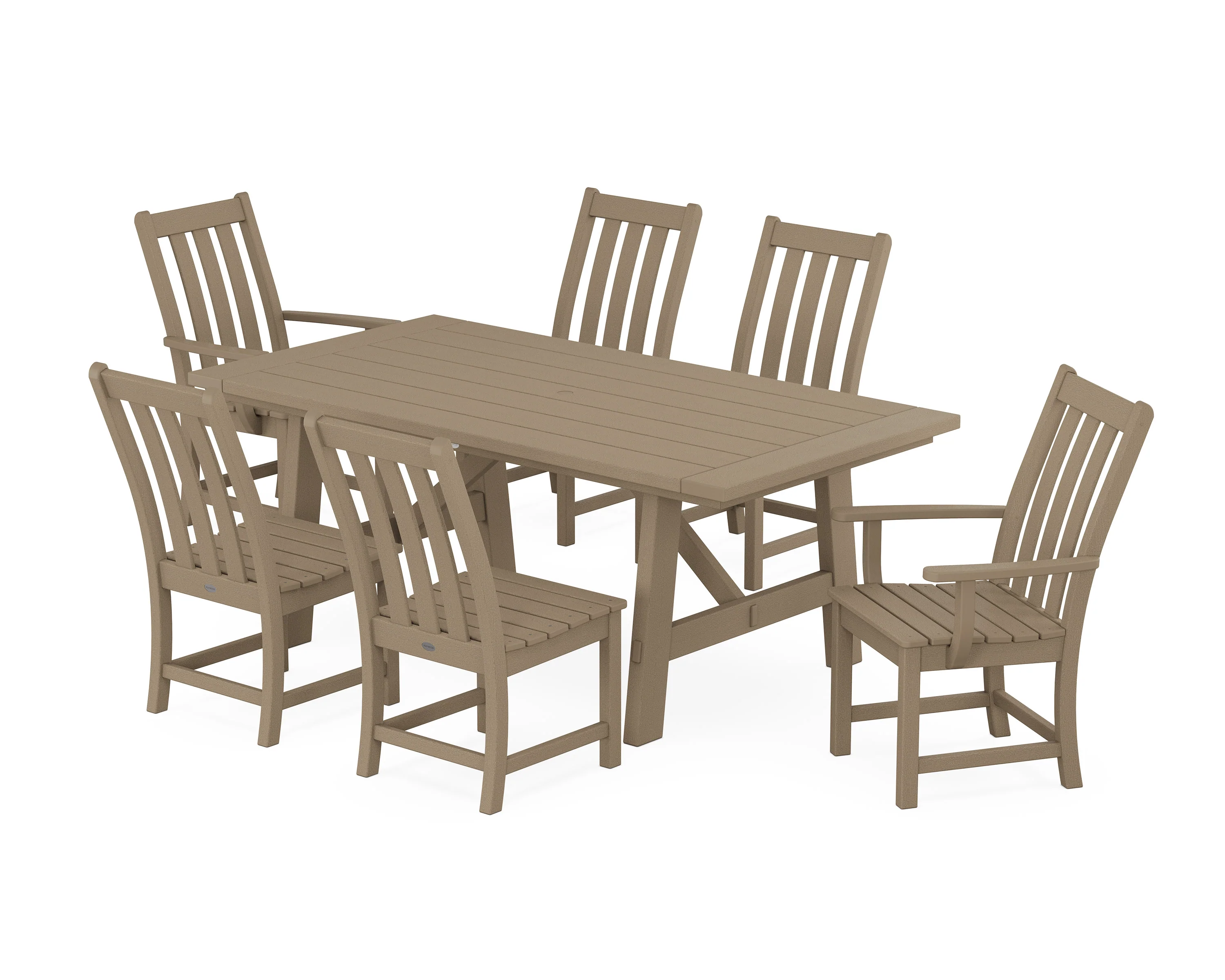 Vineyard 7-Piece Rustic Farmhouse Dining Set - Image 6