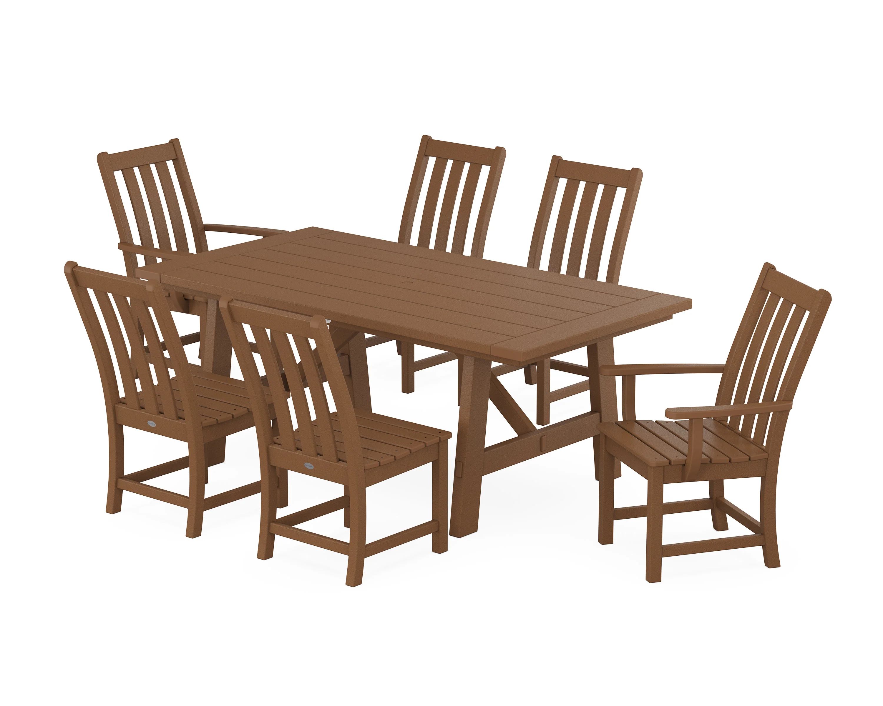 Vineyard 7-Piece Rustic Farmhouse Dining Set - Image 7