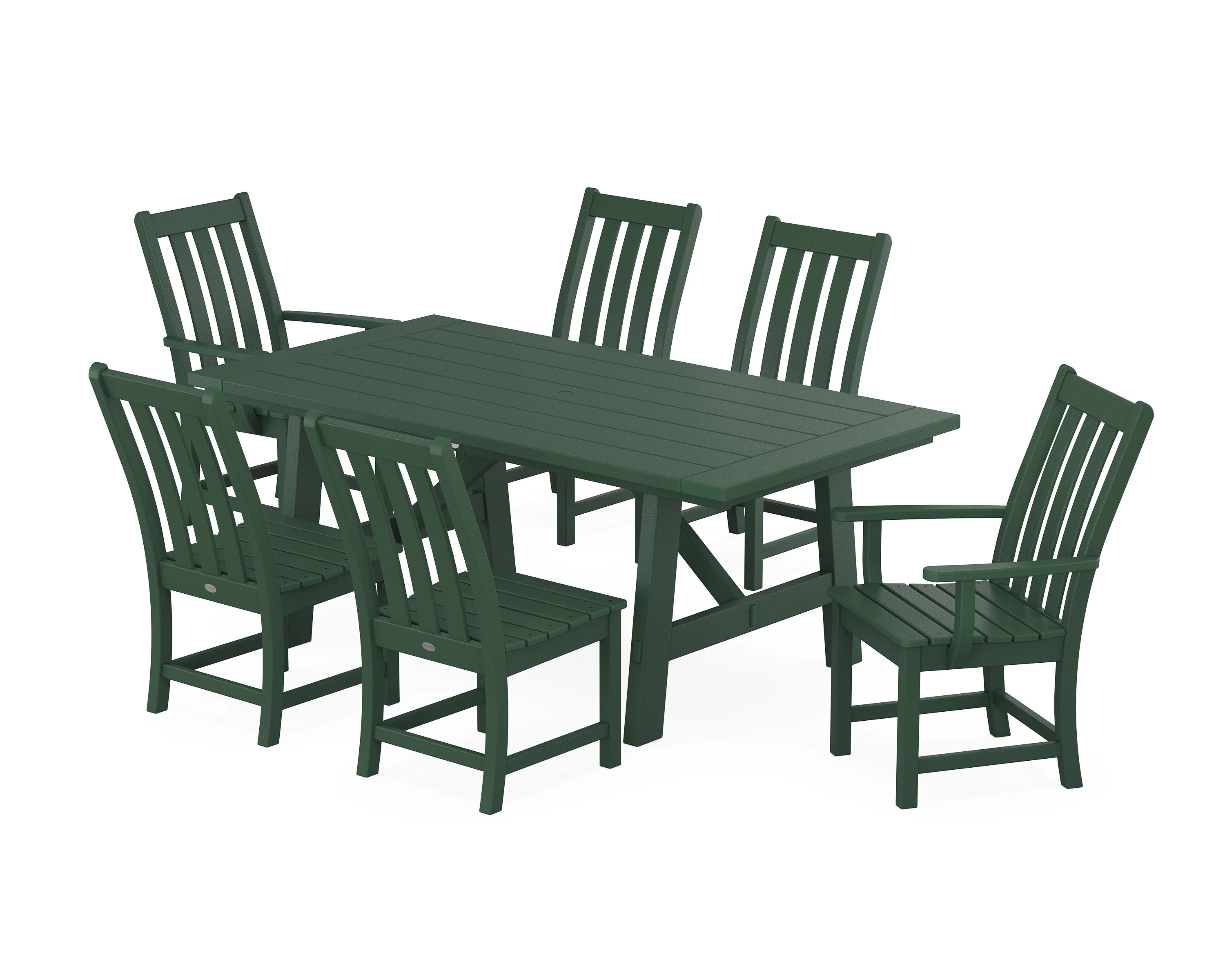 Vineyard 7-Piece Rustic Farmhouse Dining Set - Image 8
