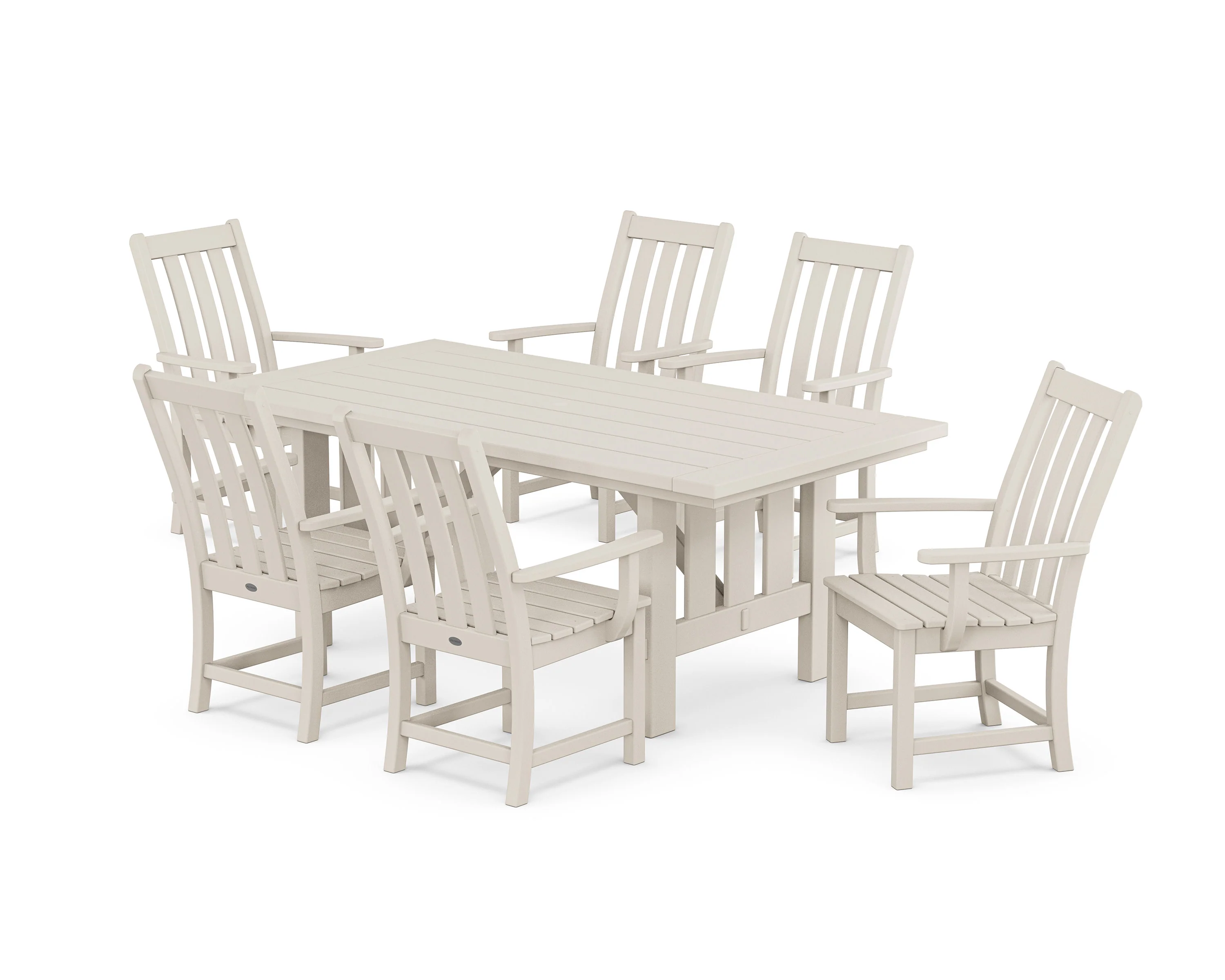 Vineyard Arm Chair 7-Piece Mission Dining Set - Image 6