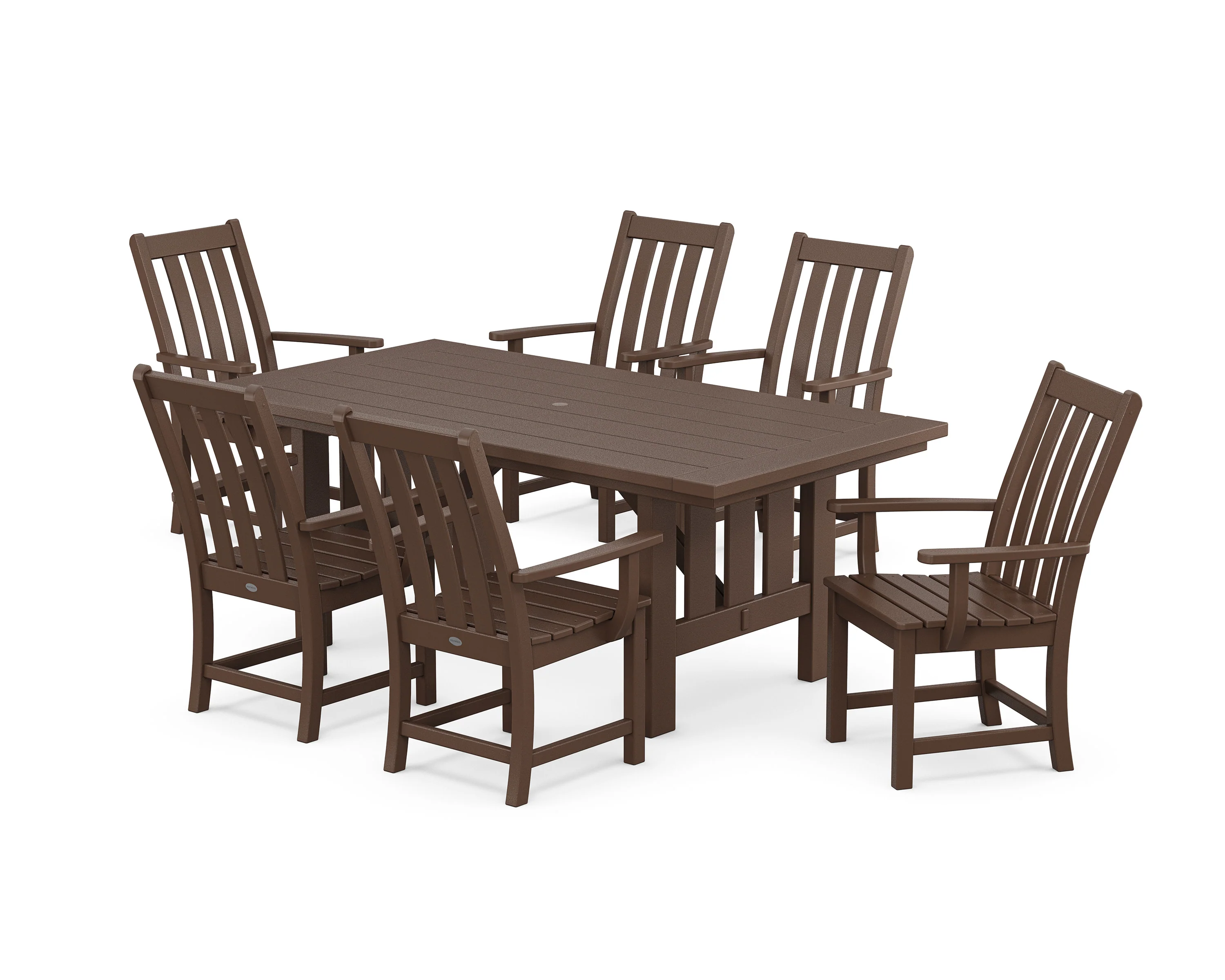 Vineyard Arm Chair 7-Piece Mission Dining Set - Image 7