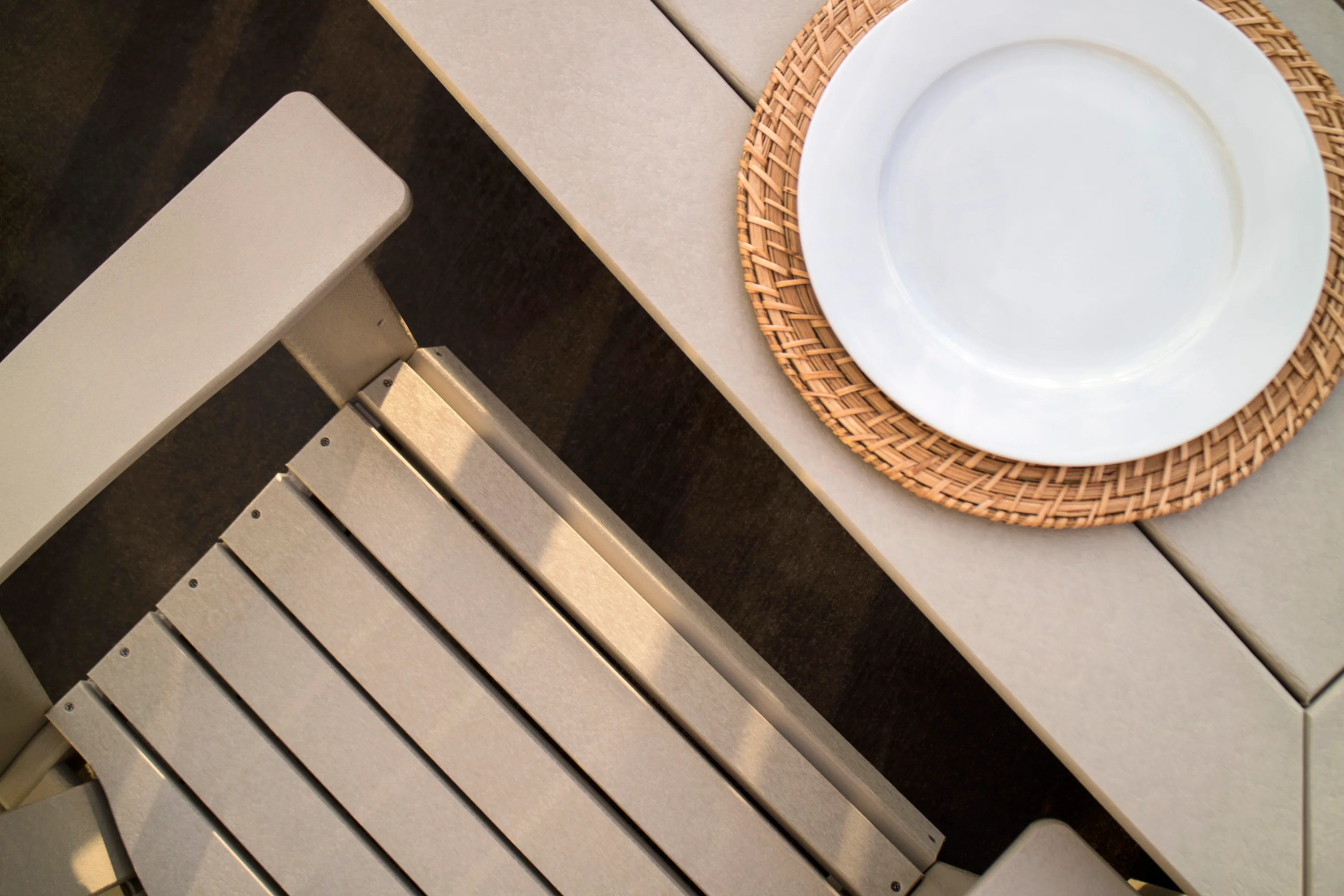 Vineyard Curveback Adirondack 9-Piece Nautical Trestle Dining Set - Image 9