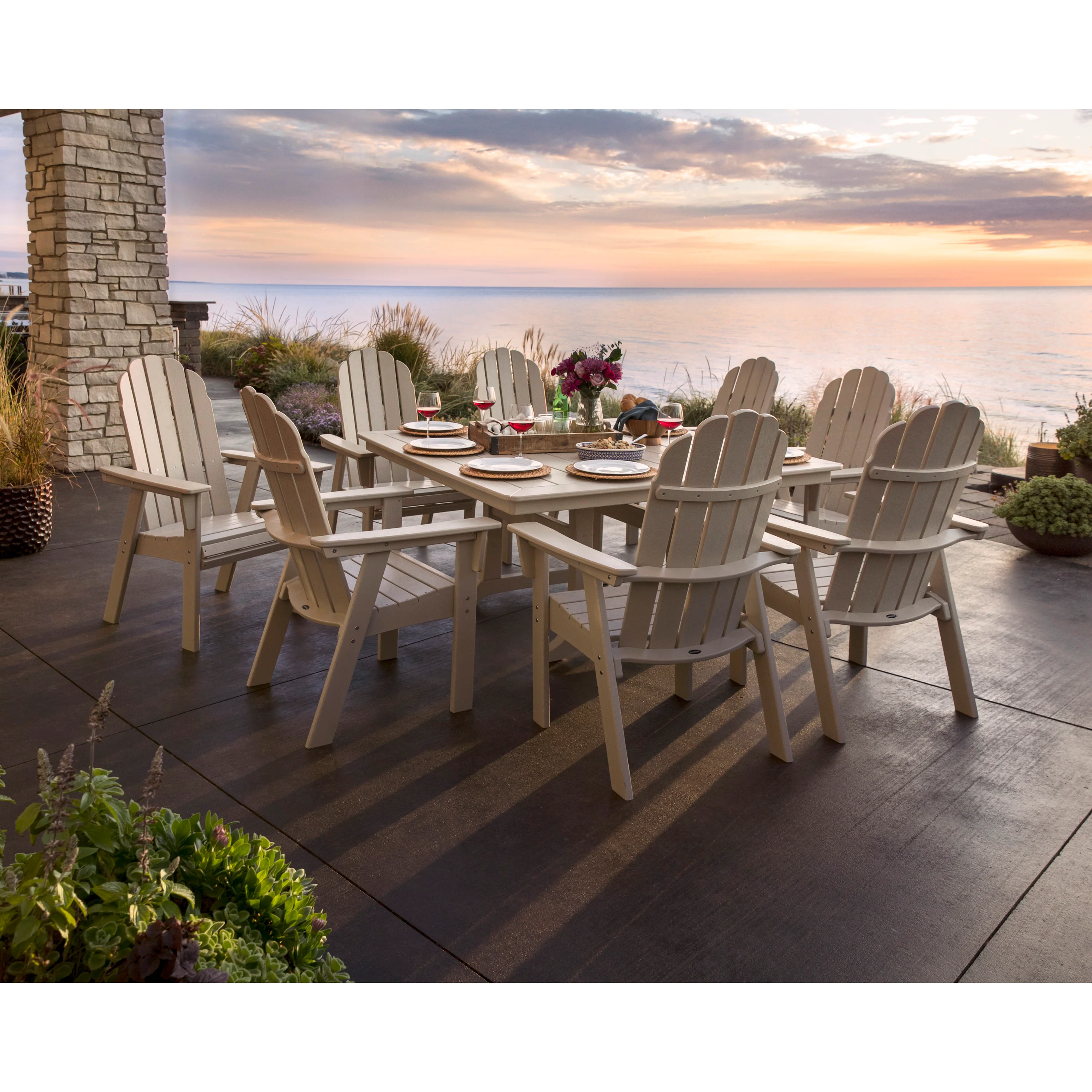 Vineyard Curveback Adirondack Dining Chair - Image 3