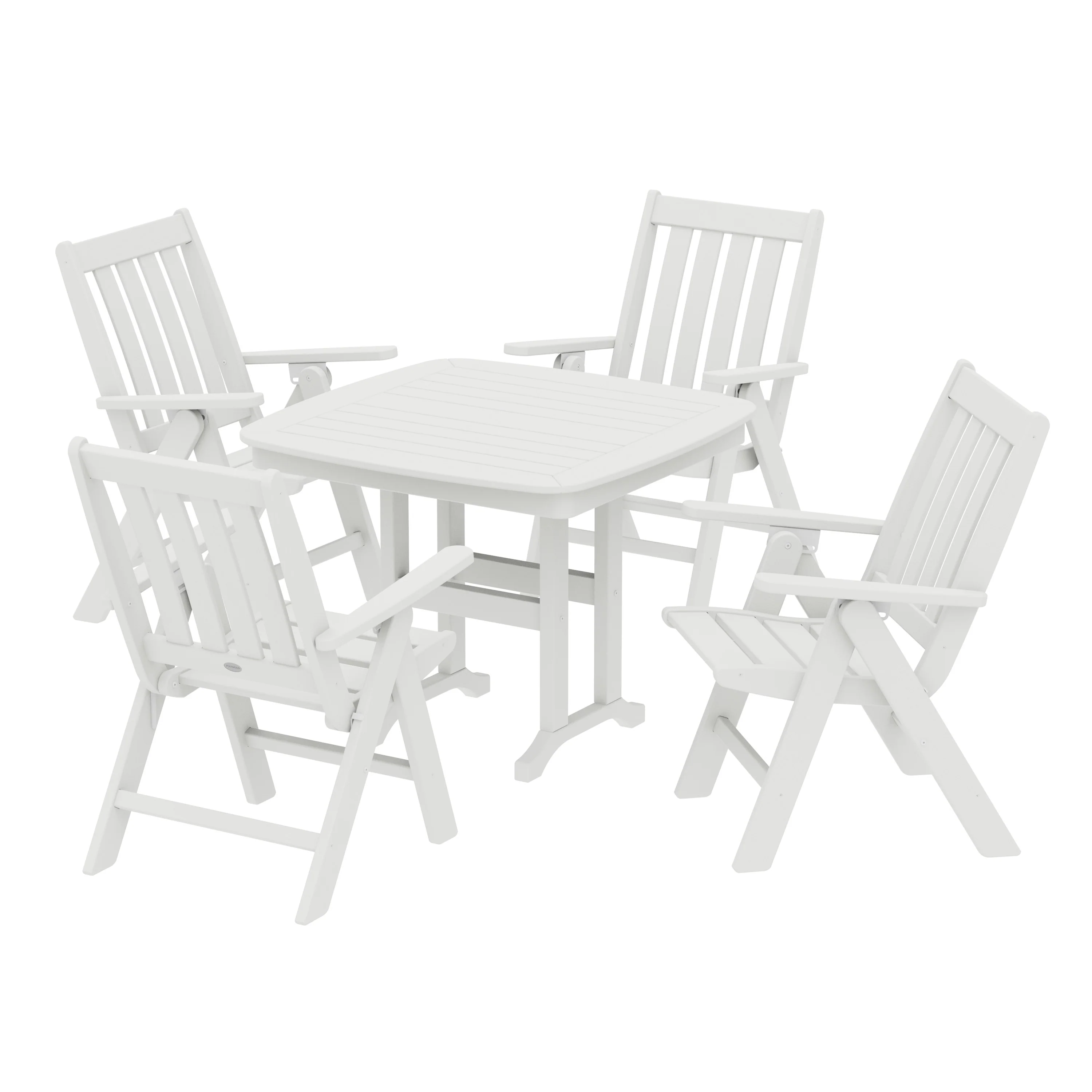 Vineyard Folding Chair 5-Piece Dining Set - Image 11