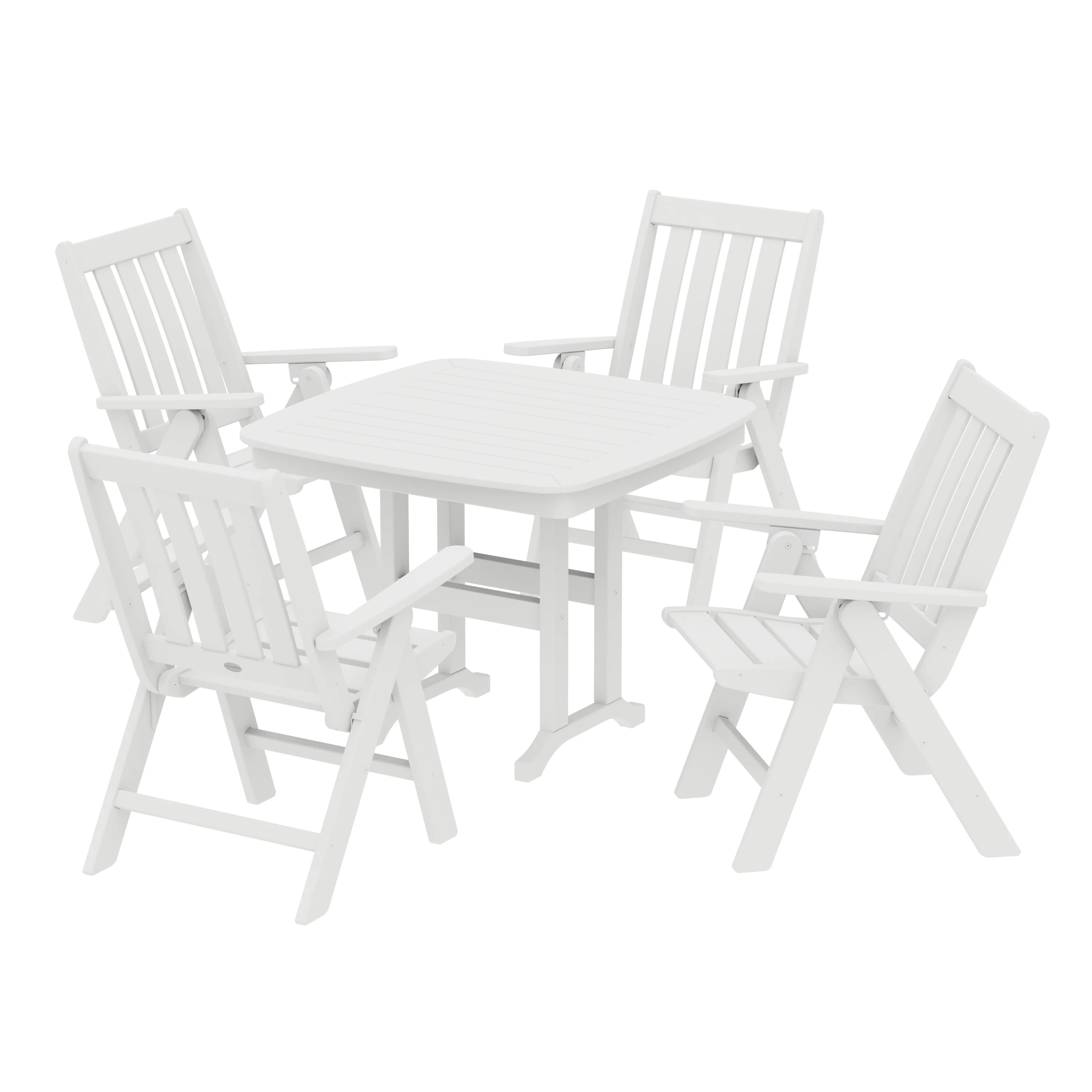 Vineyard Folding Chair 5-Piece Dining Set - Image 12