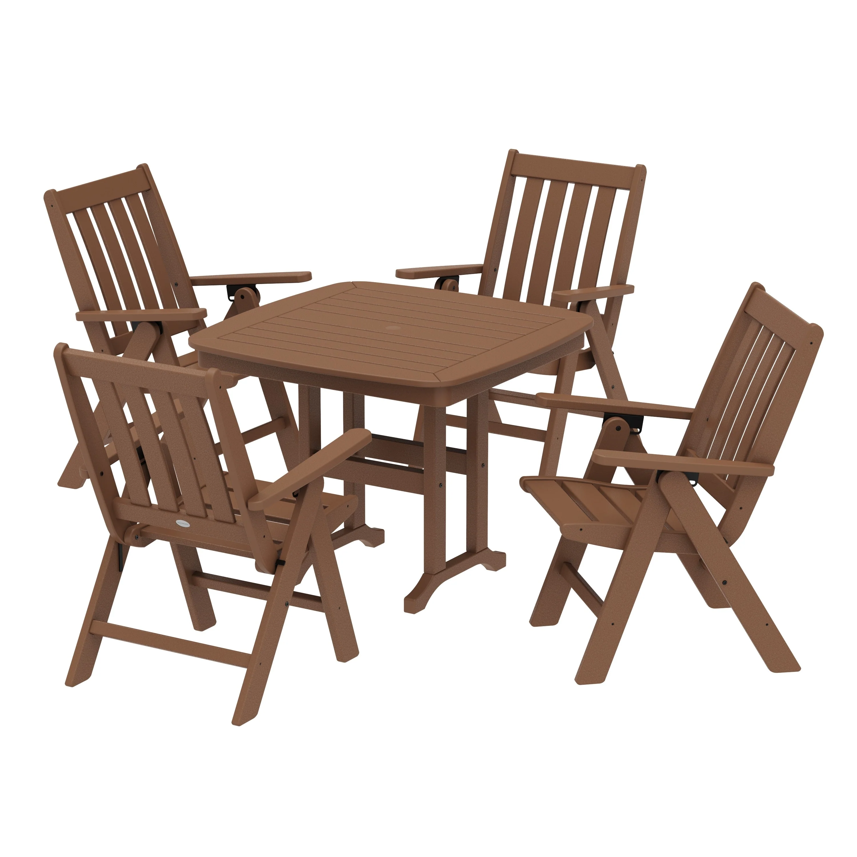 Vineyard Folding Chair 5-Piece Dining Set - Image 5