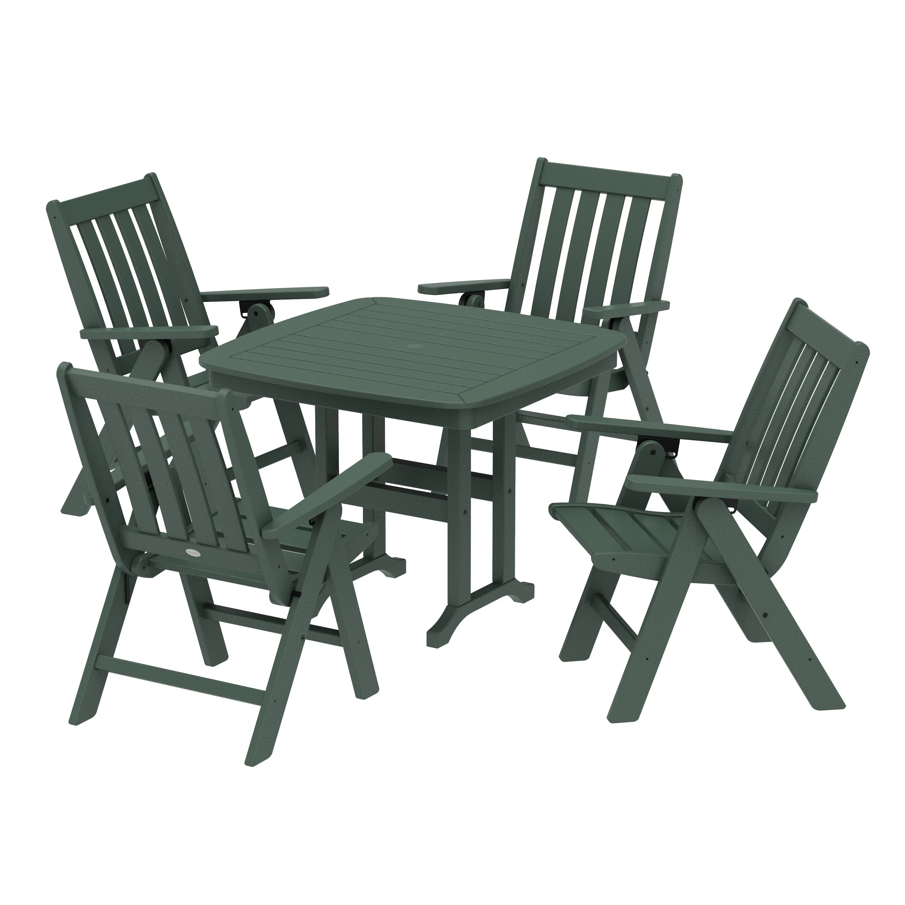 Vineyard Folding Chair 5-Piece Dining Set - Image 8