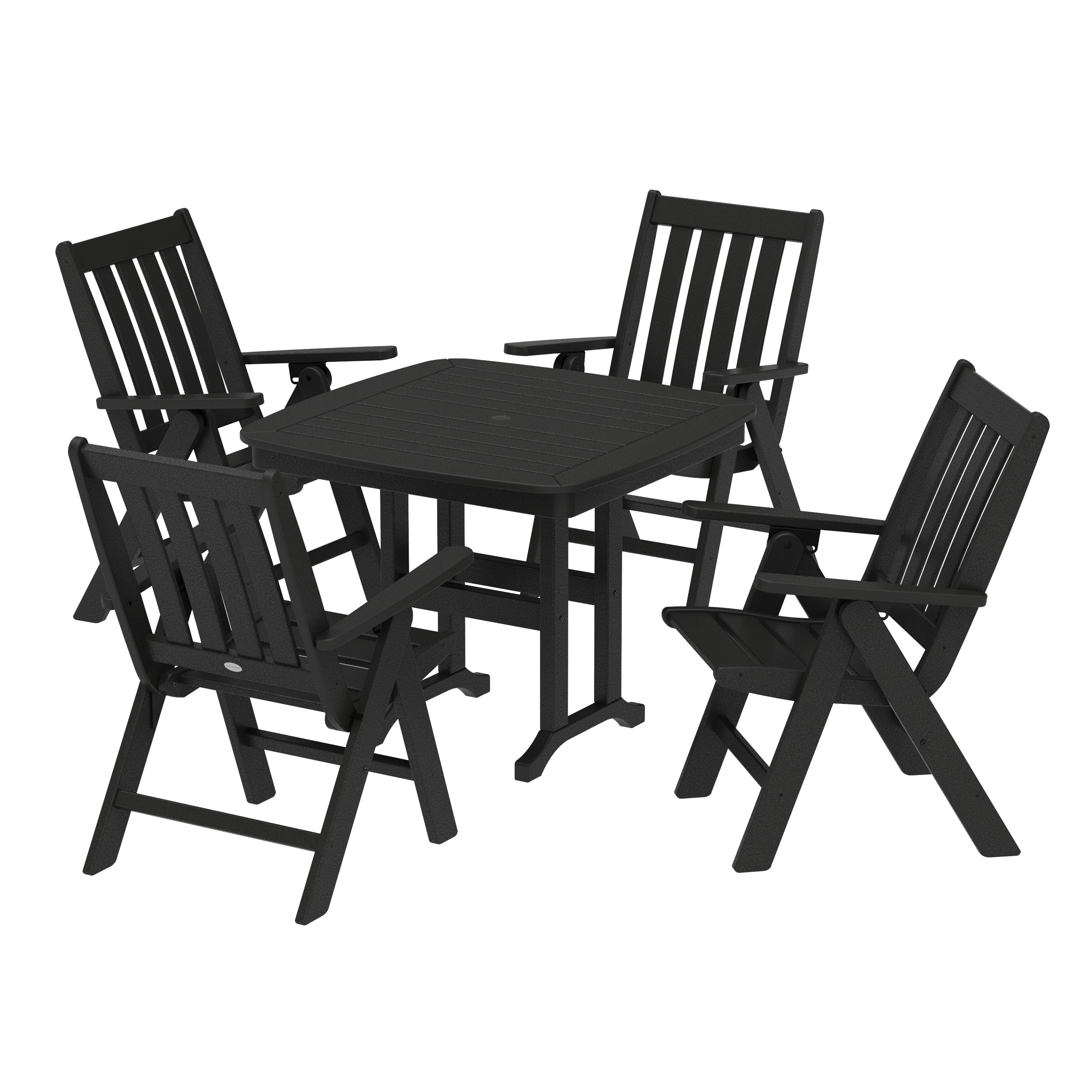 Vineyard Folding Chair 5-Piece Dining Set - Image 9
