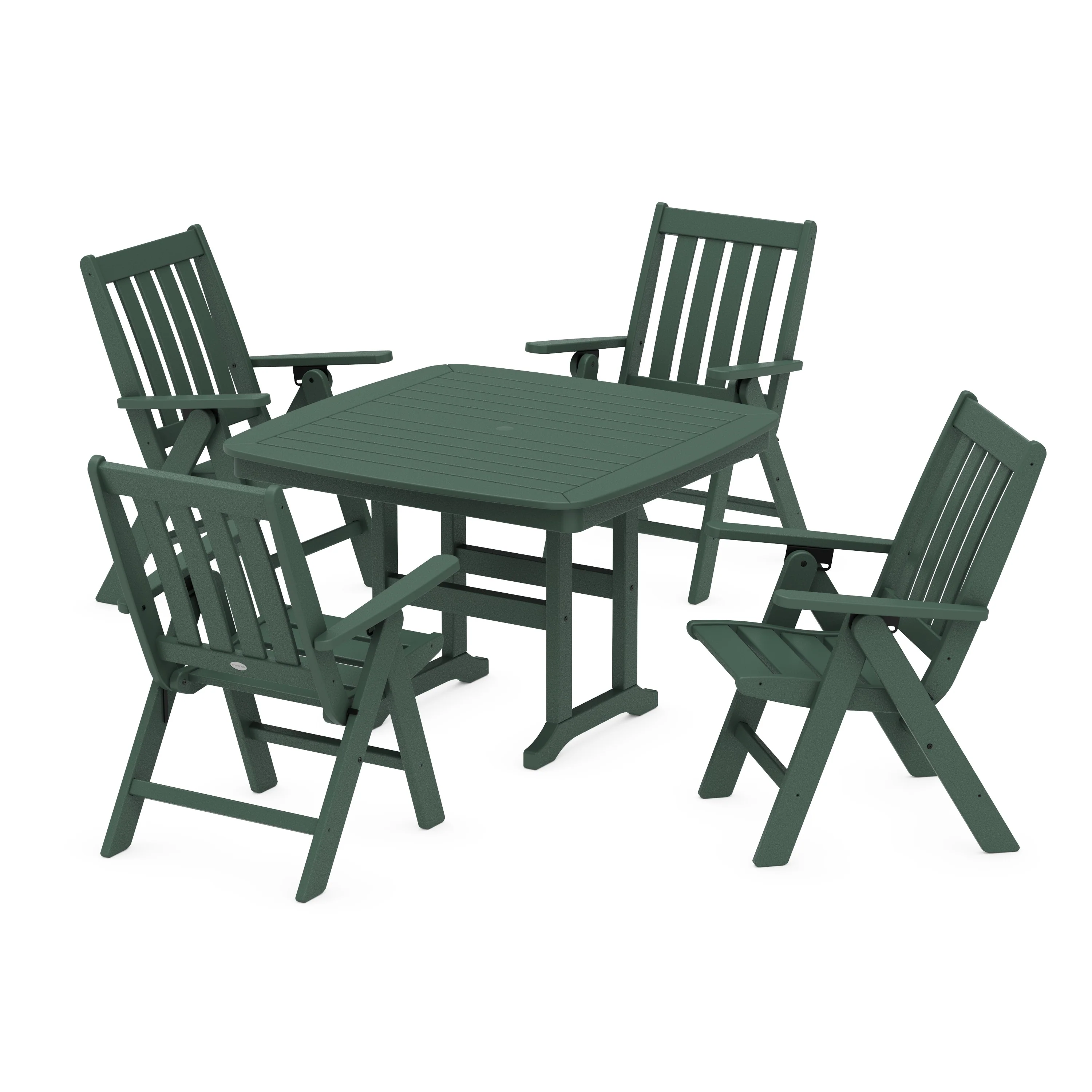 Vineyard Folding Chair 5-Piece Dining Set - Image 12